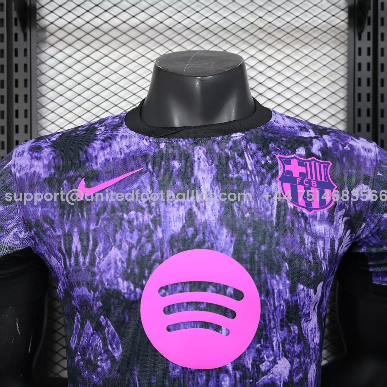 Unitedfootballkit.com | Barcelona 25-26 Purple Rock Pattern Jersey - Player Version -Customize Name, Number and Patch | Worldwide Shipping