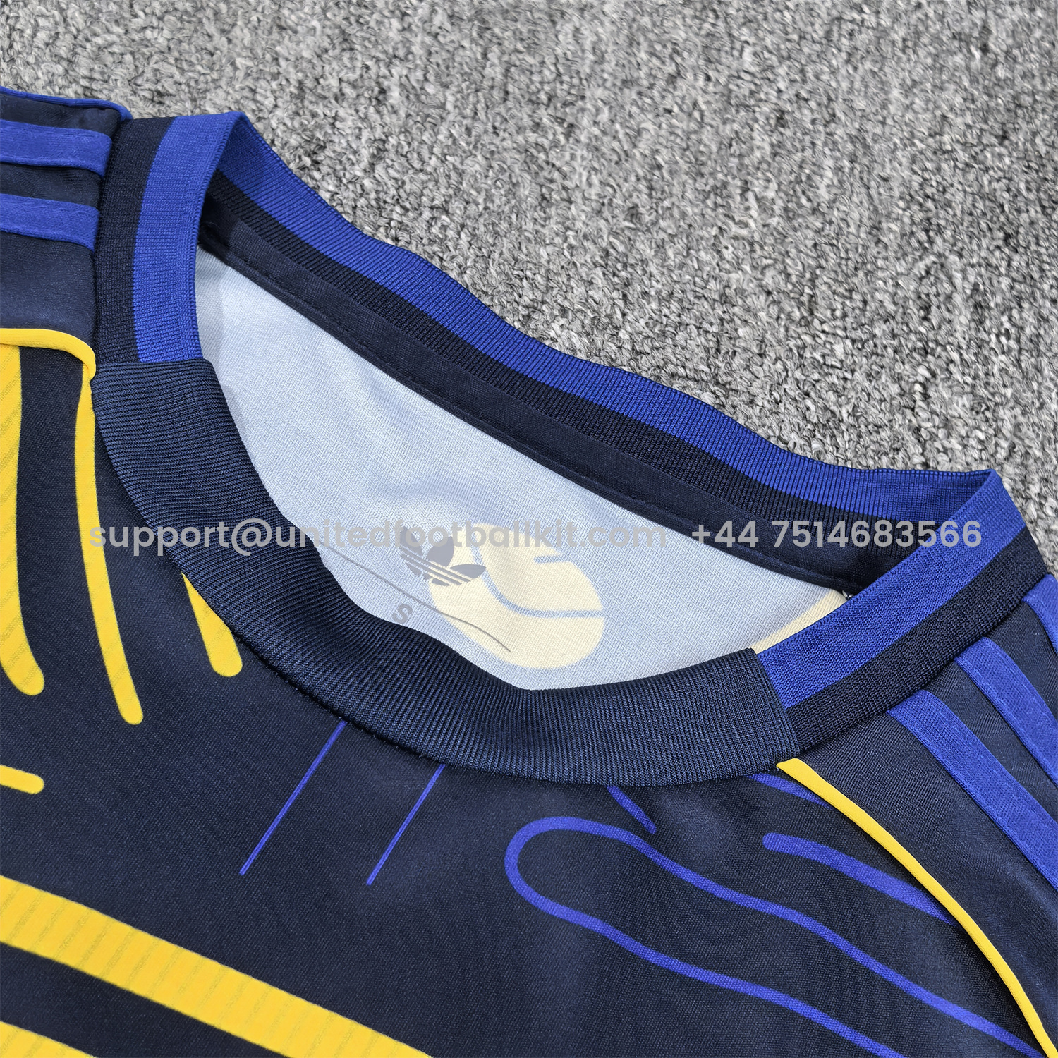 Unitedfootballkit.com | Leeds United 25-26 Yellow Stripes Blue Special Jersey - Fans Version -Customize Name, Number and Patch | Worldwide Shipping