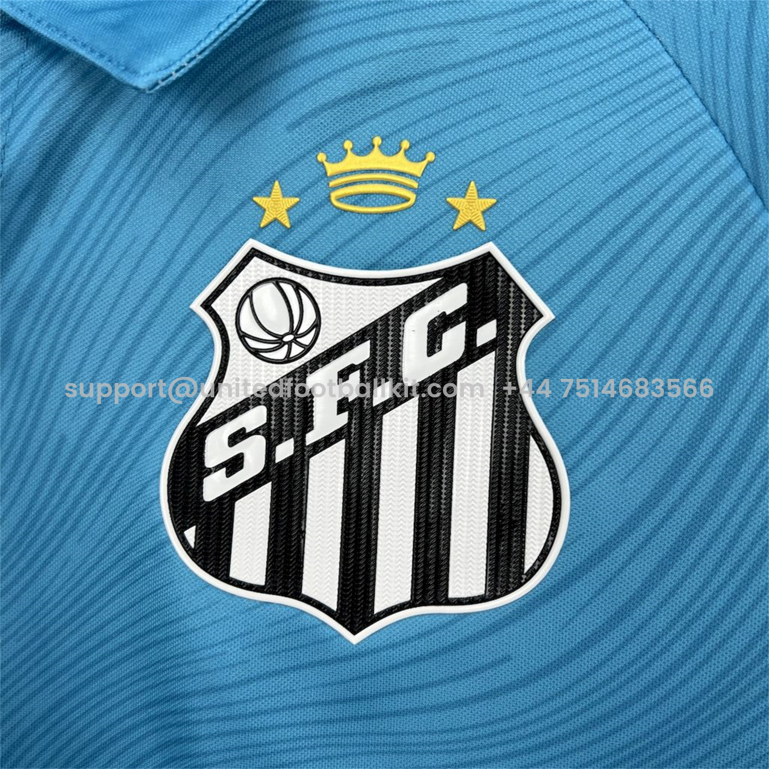 Unitedfootballkit.com | Santos 25-26 Third Blue Jersey - Fans Version -Customize Name, Number and Patch | Worldwide Shipping