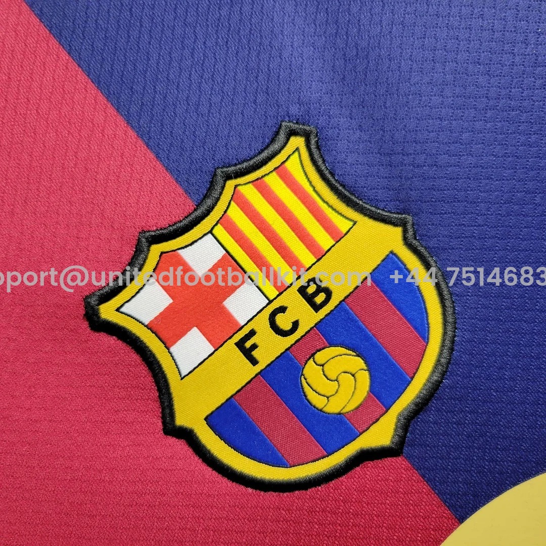 Unitedfootballkit.com | Barcelona X Coldplay 24-25 Home Co-Branded Kids Kit -Customize Name, Number and Patch | Worldwide Shipping
