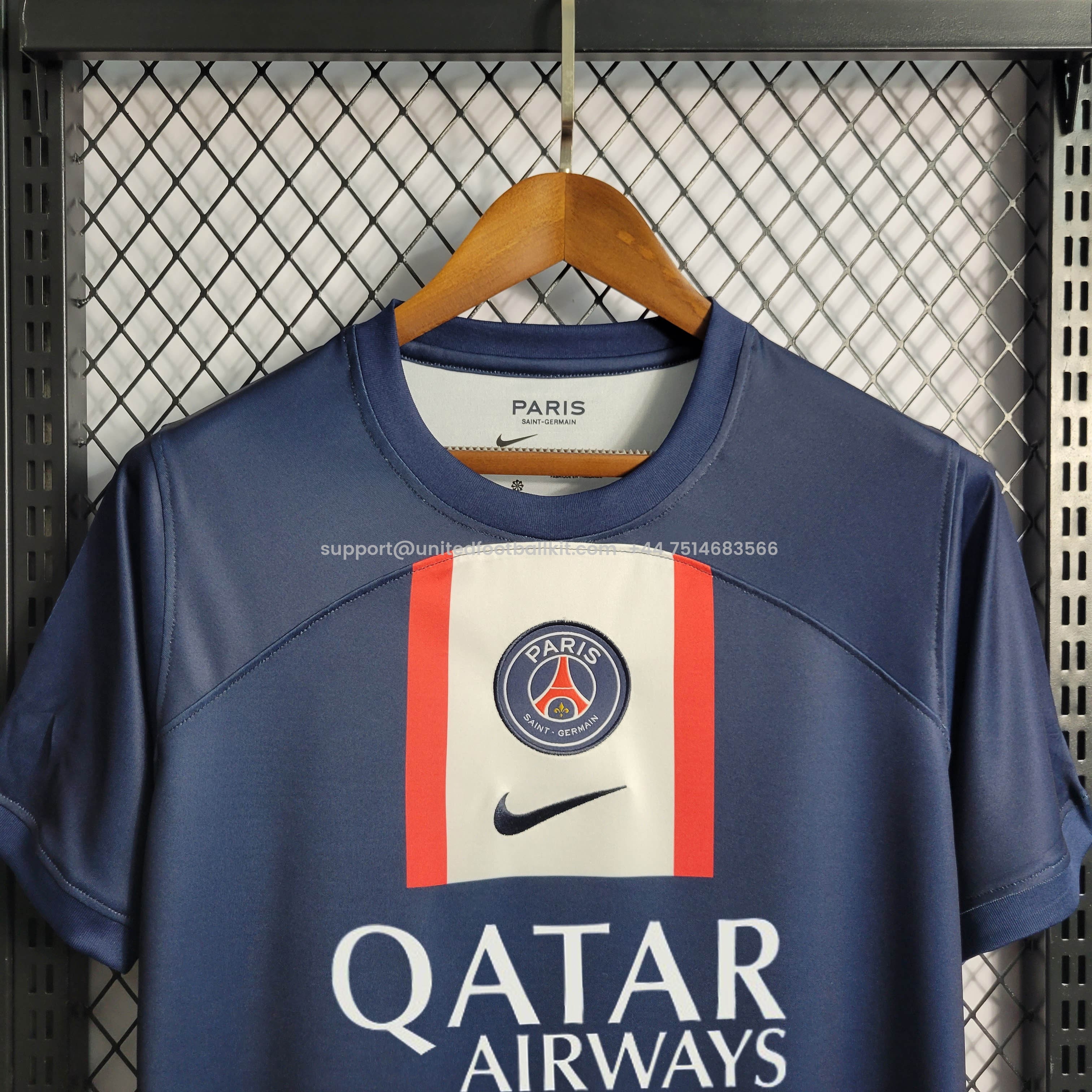 Unitedfootballkit.com | Retro Paris Saint-Germain PSG 2022-23 Home Jersey -Customize Name, Number and Patch | Worldwide Shipping