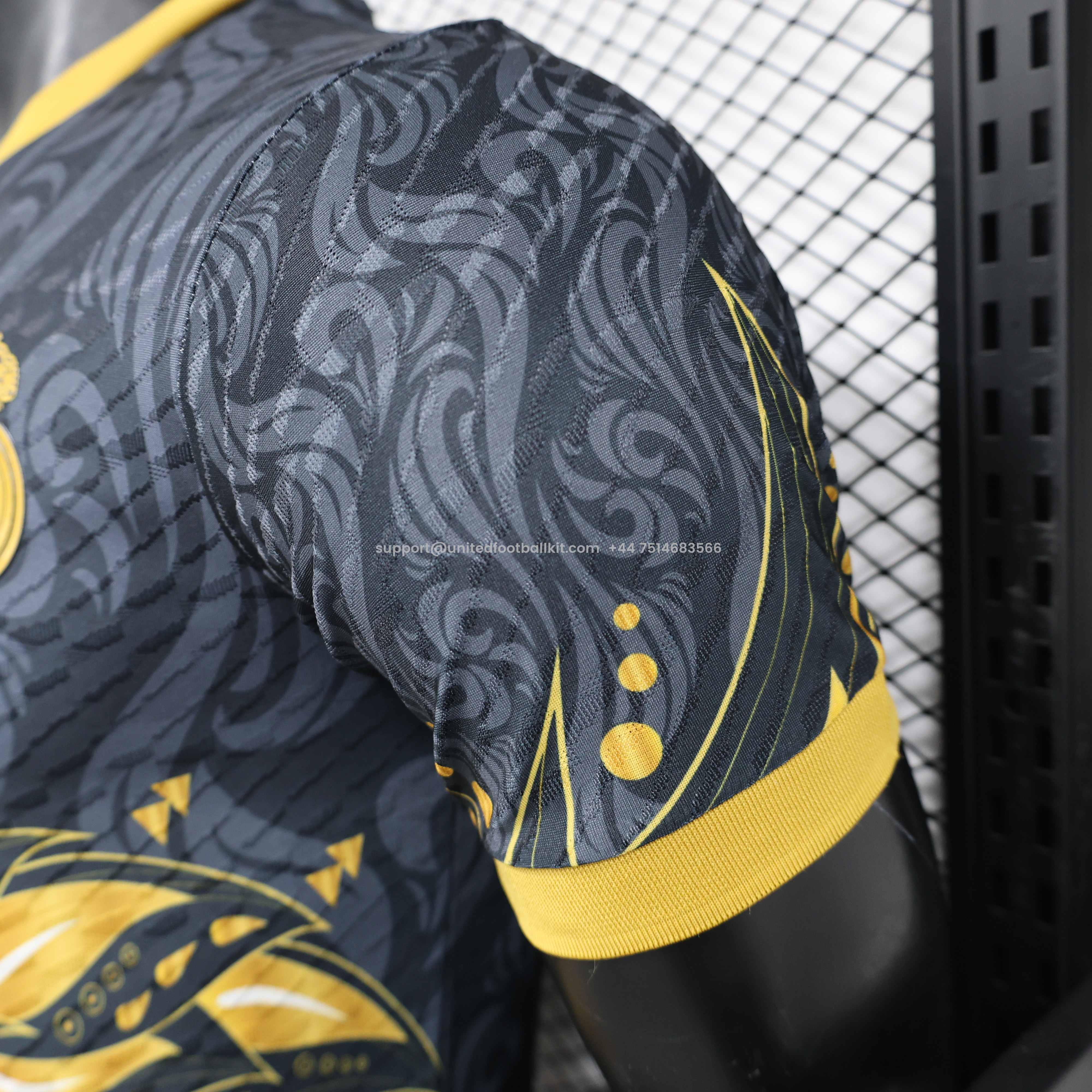 Unitedfootballkit.com | Real Madrid 24-25 Black Yellow Special Edition Jersey - Player Version -Customize Name, Number and Patch | Worldwide Shipping