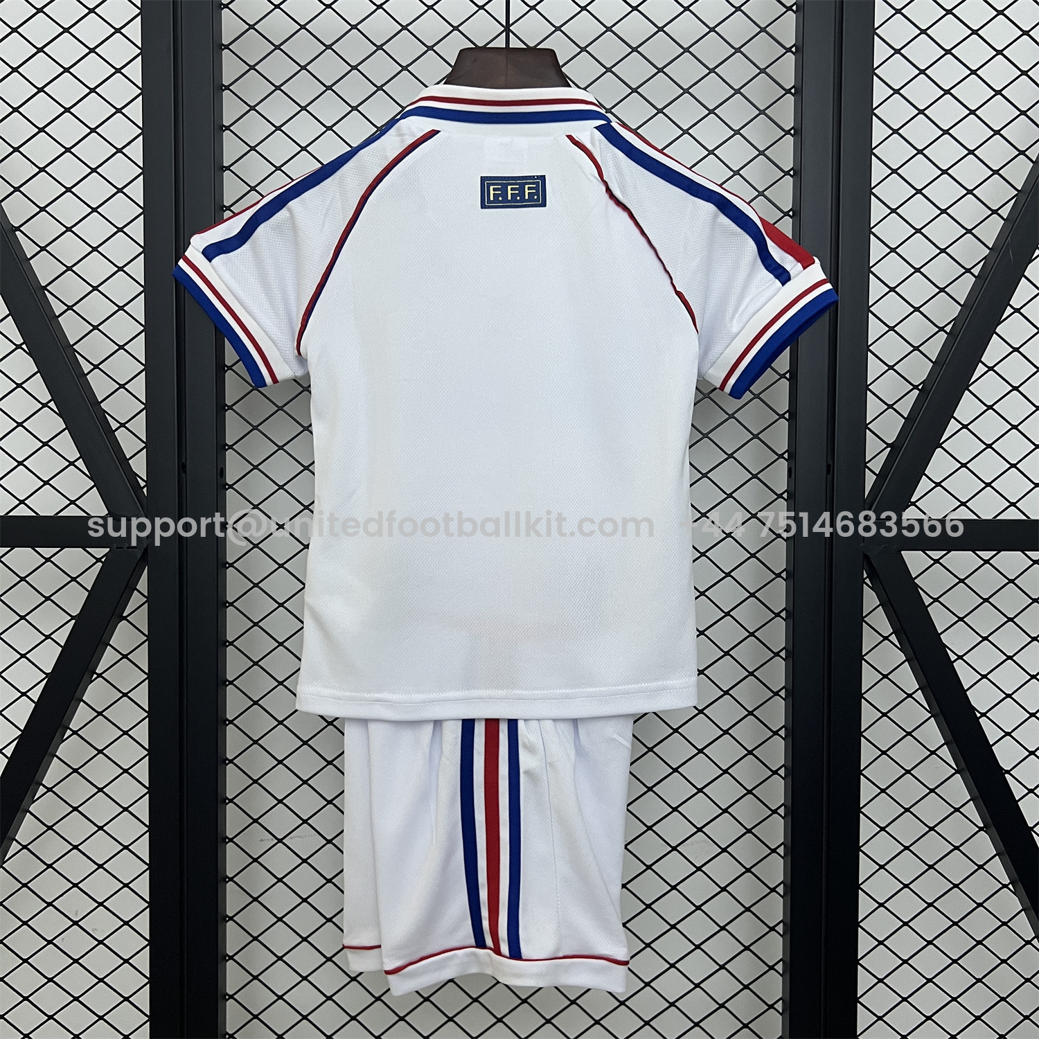Unitedfootballkit.com | Retro France 1998 Away Kids Kit -Customize Name, Number and Patch | Worldwide Shipping