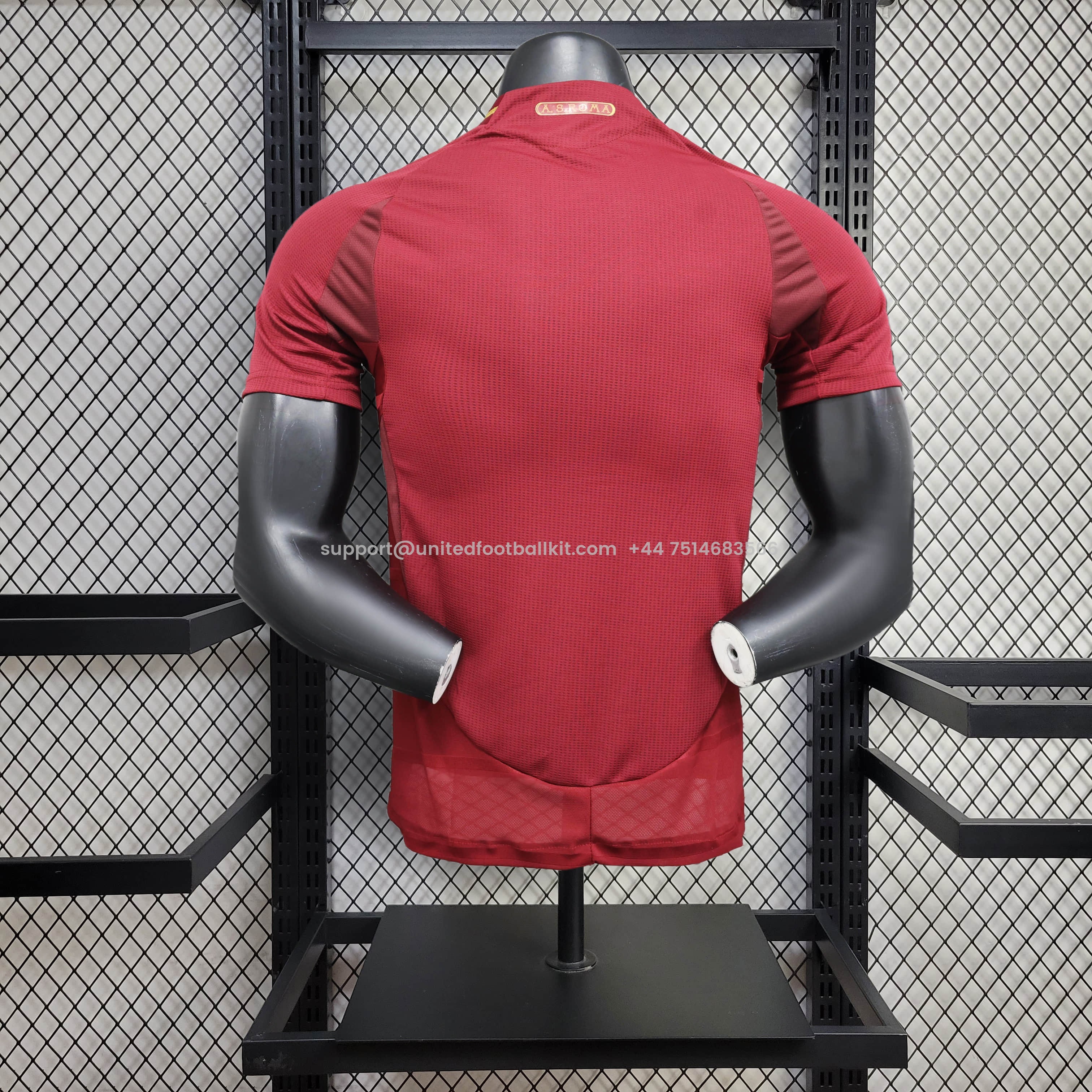 Unitedfootballkit.com | AS Roma 24-25 Home Stadium Jersey - Player Version -Customize Name, Number and Patch | Worldwide Shipping