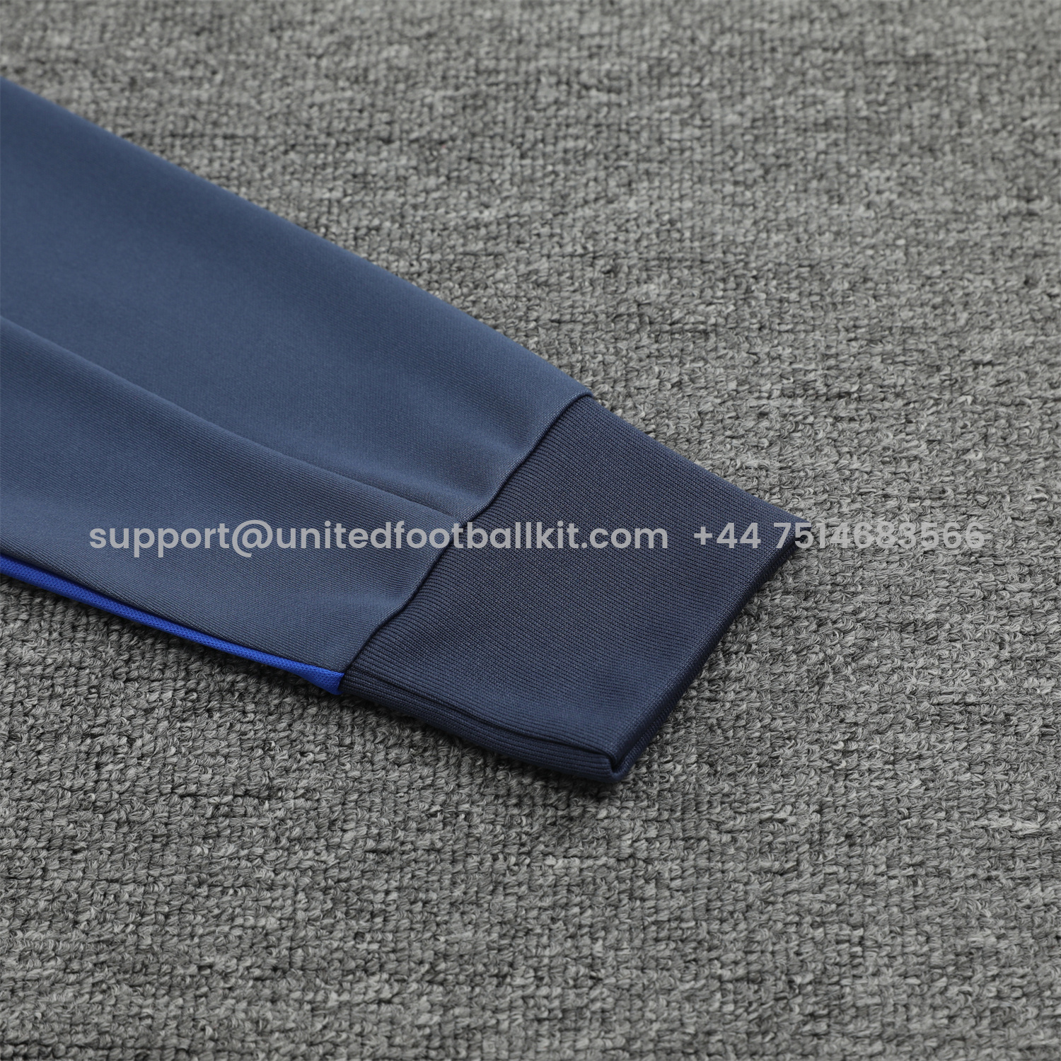 Unitedfootballkit.com | Inter Milan 24-25 Training Hoodie Set - Blue - Gray Hoodie and Pants -Customize Name, Number and Patch | Worldwide Shipping