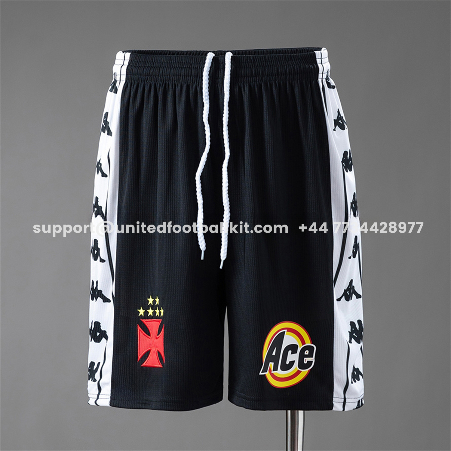 Unitedfootballkit.com | Retro Vasco da Gama 2000 Black Shorts -Customize Name, Number and Patch | Worldwide Shipping
