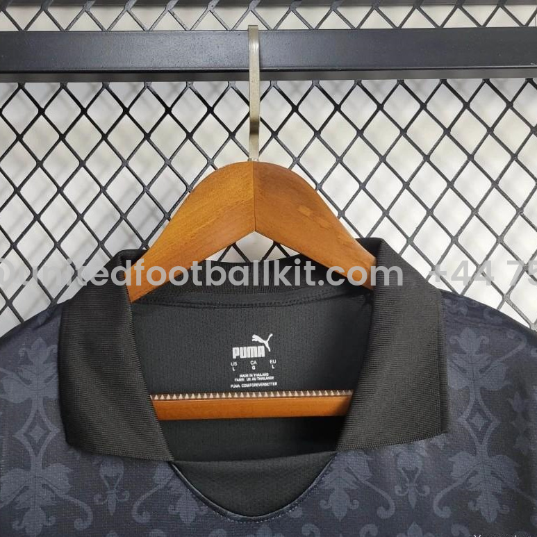 Unitedfootballkit.com | Valencia 24-25 Black Away Jersey - Fans Version -Customize Name, Number and Patch | Worldwide Shipping