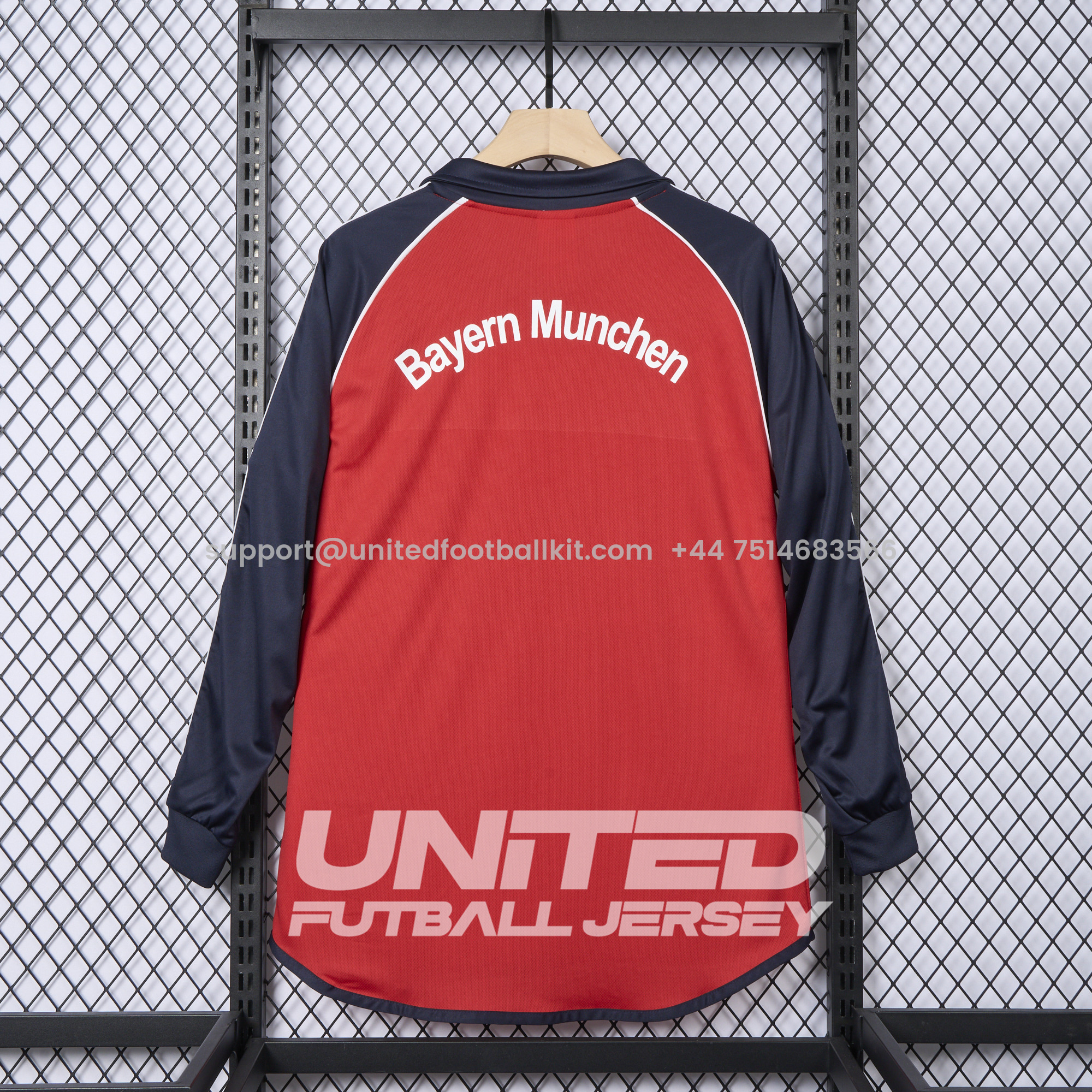 Unitedfootballkit.com | Retro Bayern Munich 2000-01 Home Long Sleeve Jersey -Customize Name, Number and Patch | Worldwide Shipping