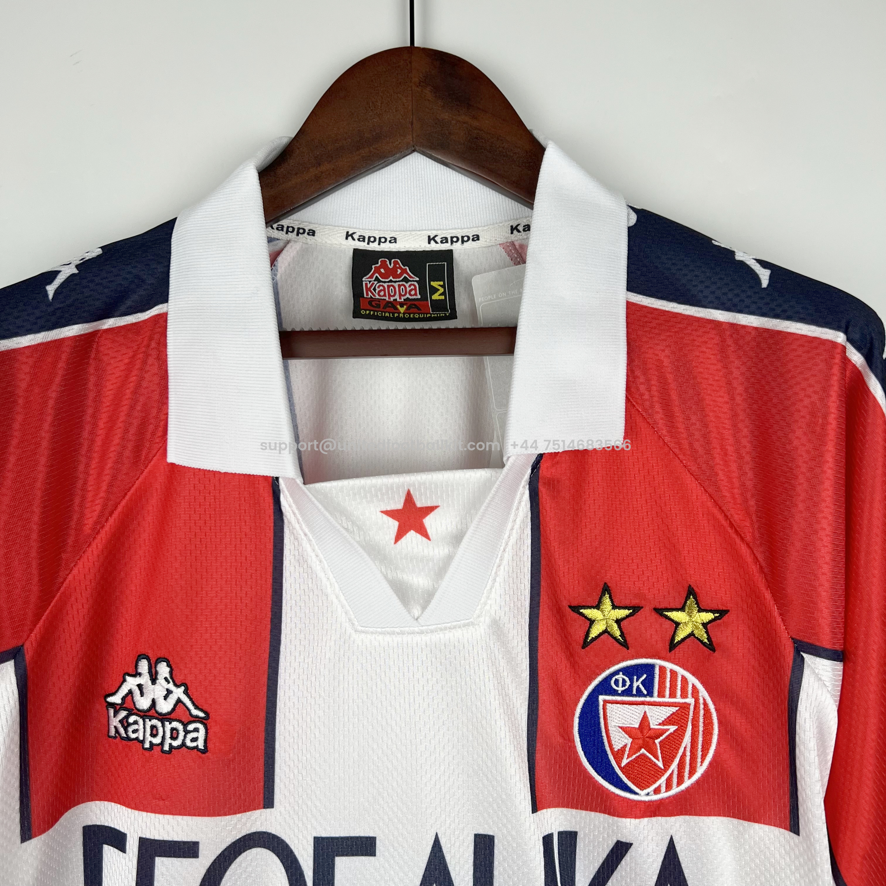 Unitedfootballkit.com | Retro Red Star FC 1995-97 Home Stadium Jersey -Customize Name, Number and Patch | Worldwide Shipping