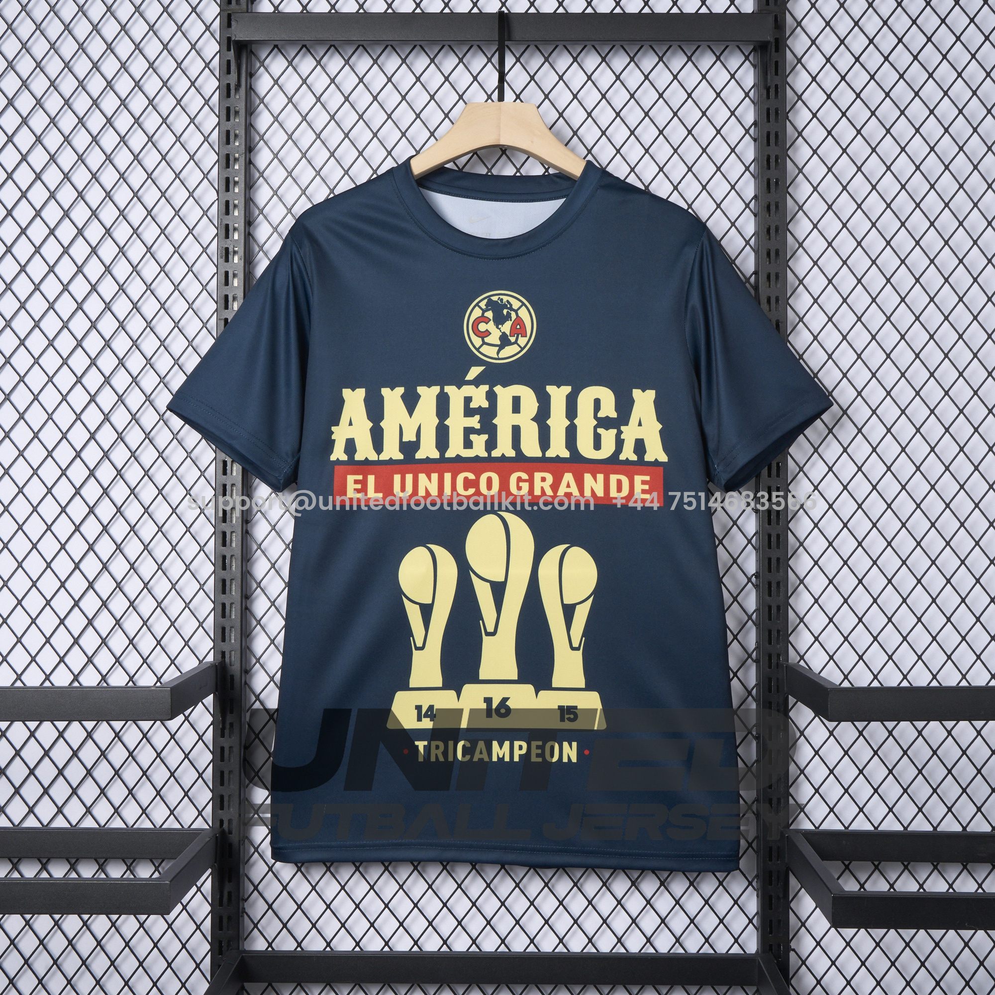 Unitedfootballkit.com | Club América 2024 Triple Championship Commemorative Edition Jersey - Deep Blue -Customize Name, Number and Patch | Worldwide Shipping