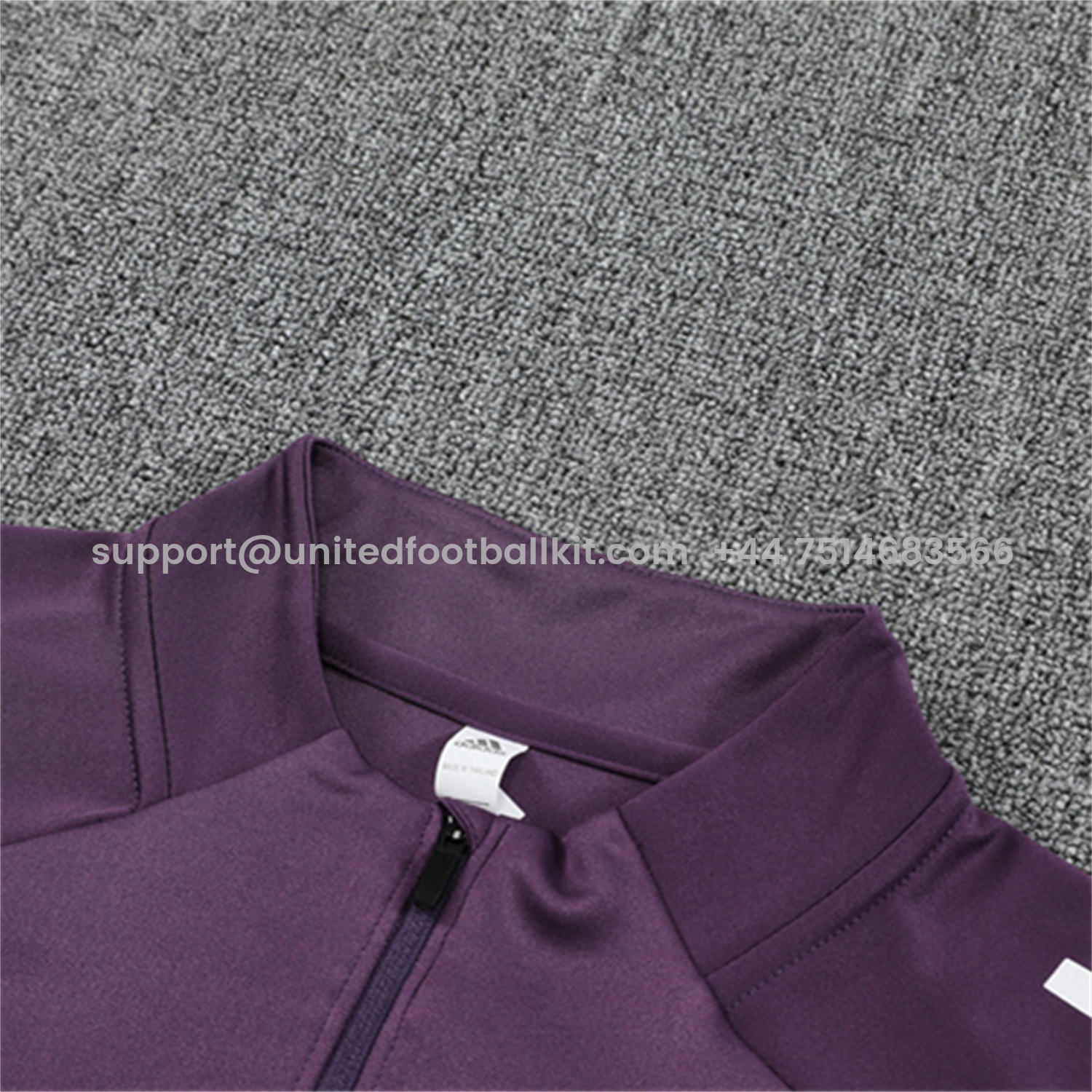 Unitedfootballkit.com | Manchester United 25-26 Kid Long Sleeves Training Set - Purple Top & Black Pants -Customize Name, Number and Patch | Worldwide Shipping