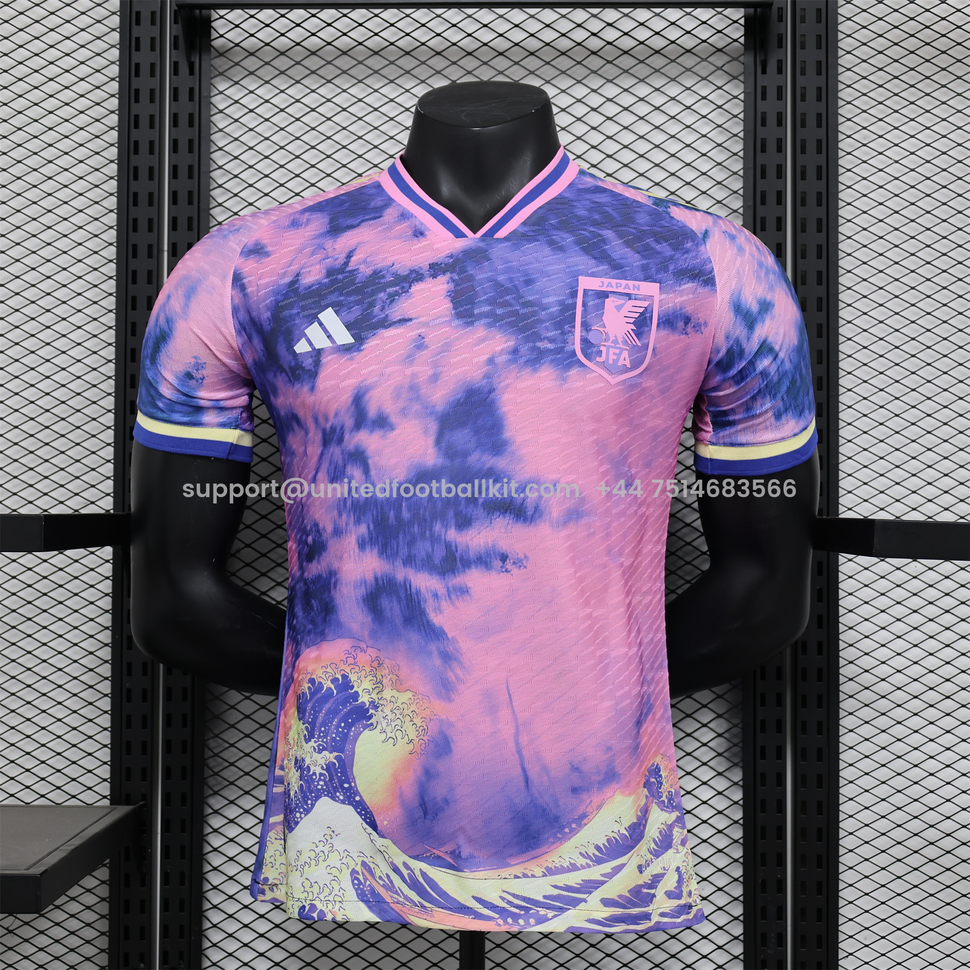 Unitedfootballkit.com | Japan 2024 Pink Waves Special Edition Jersey - Player Version -Customize Name, Number and Patch | Worldwide Shipping