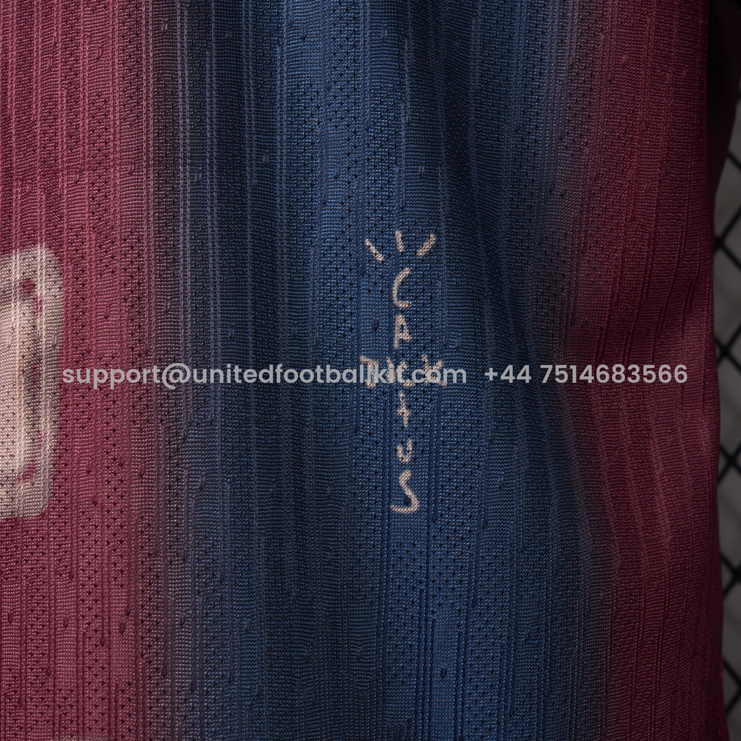 Unitedfootballkit.com | Barcelona x Travis Scott 2000-01 Home Retro Style Skeleton Jersey - Player Version -Customize Name, Number and Patch | Worldwide Shipping