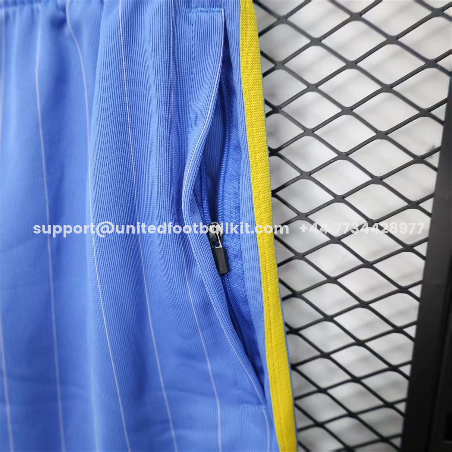 Unitedfootballkit.com | Manchester United 25-26 Trefoil Blue Travel Shorts - Player Version -Customize Name, Number and Patch | Worldwide Shipping