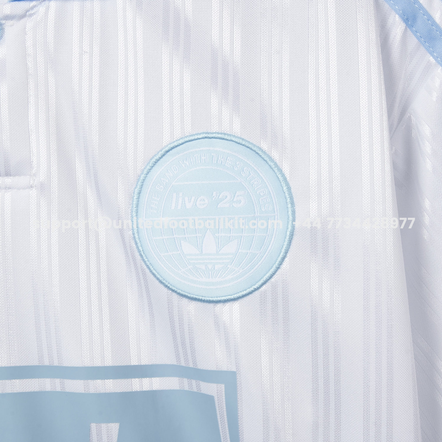 Unitedfootballkit.com | Bohemian 25-26 Oasis Originals Tour White And Sky Blue Jersey With Number 25 - Fans Version -Customize Name, Number and Patch | Worldwide Shipping