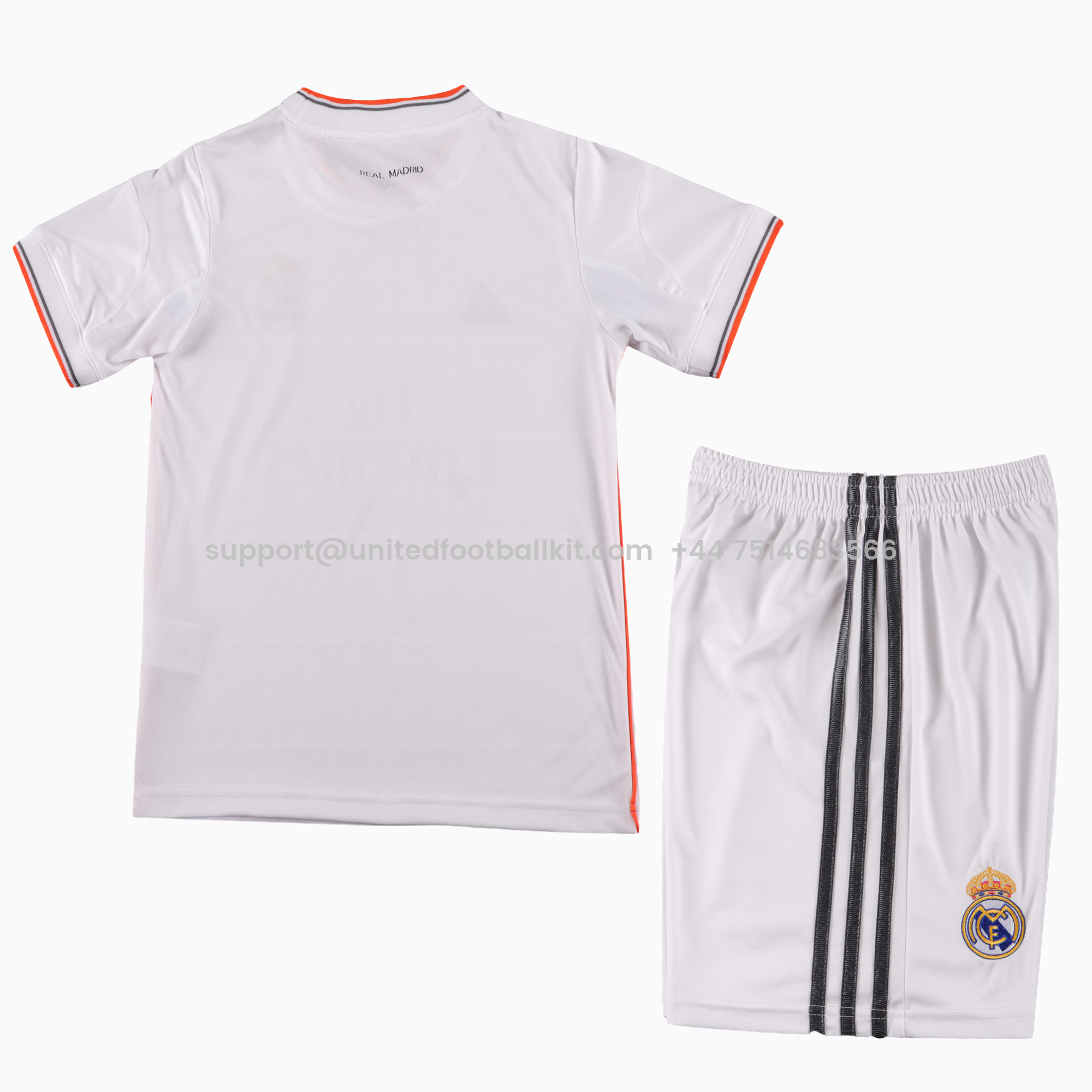 Unitedfootballkit.com | Retro Real Madrid 2013-14 Home Kids Kit -Customize Name, Number and Patch | Worldwide Shipping