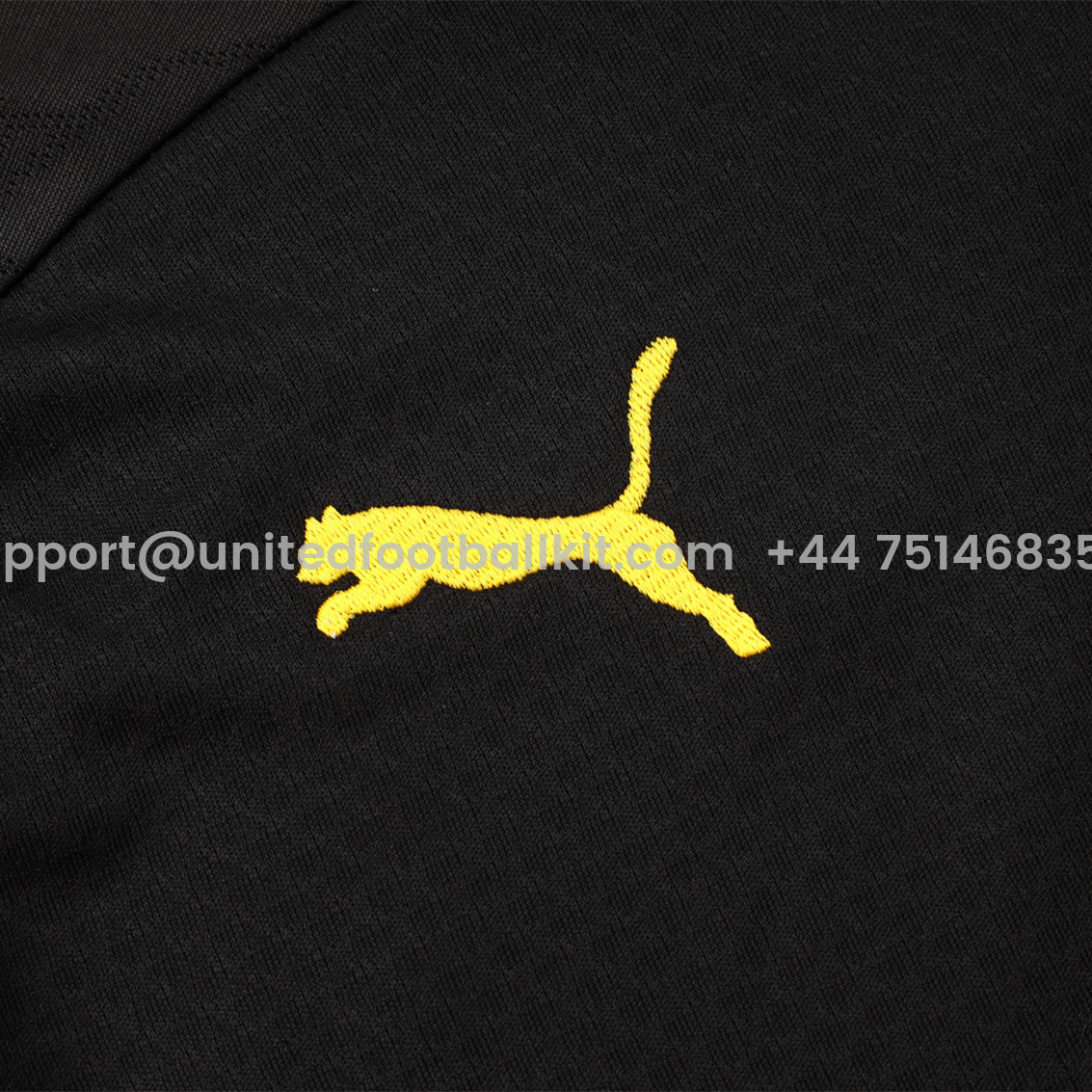 Unitedfootballkit.com | Dortmund 24-25 Long Sleeve Training Set - Player Version - Black -Customize Name, Number and Patch | Worldwide Shipping