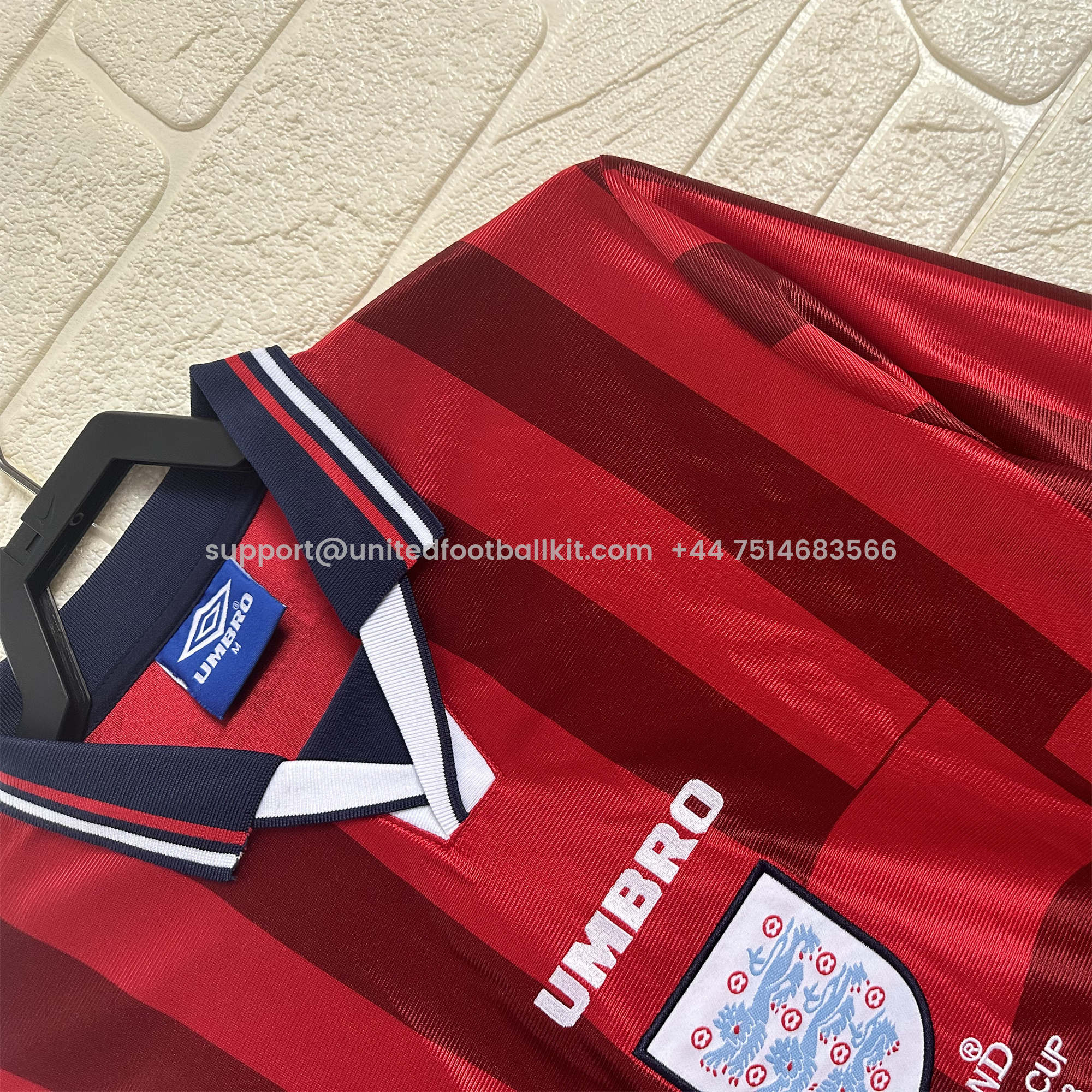 Unitedfootballkit.com | Retro England 1998 Away Long Sleeve Jersey -Customize Name, Number and Patch | Worldwide Shipping