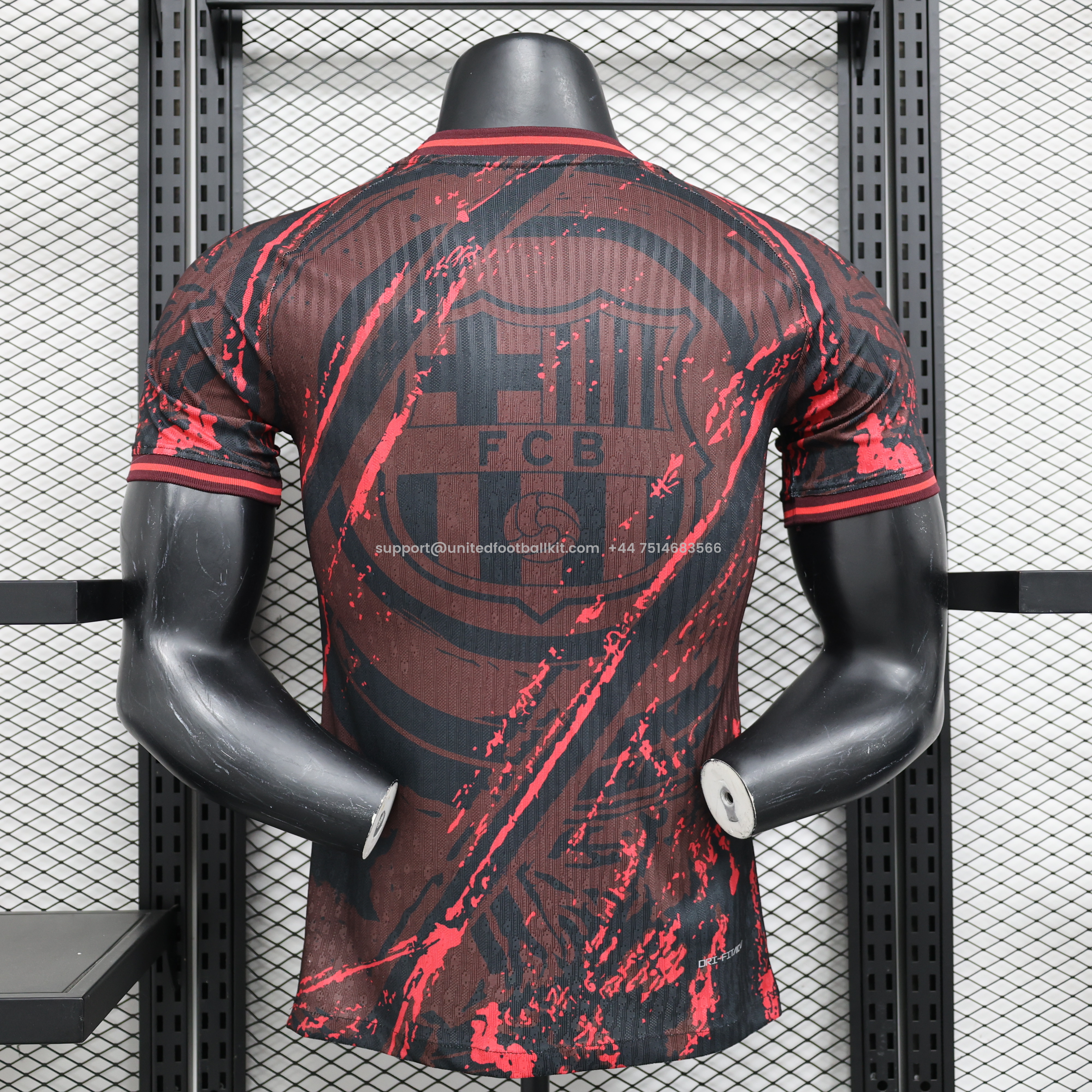 Unitedfootballkit.com | Barcelona 24-25 Red & Black Special Edition Jersey - Player Version -Customize Name, Number and Patch | Worldwide Shipping