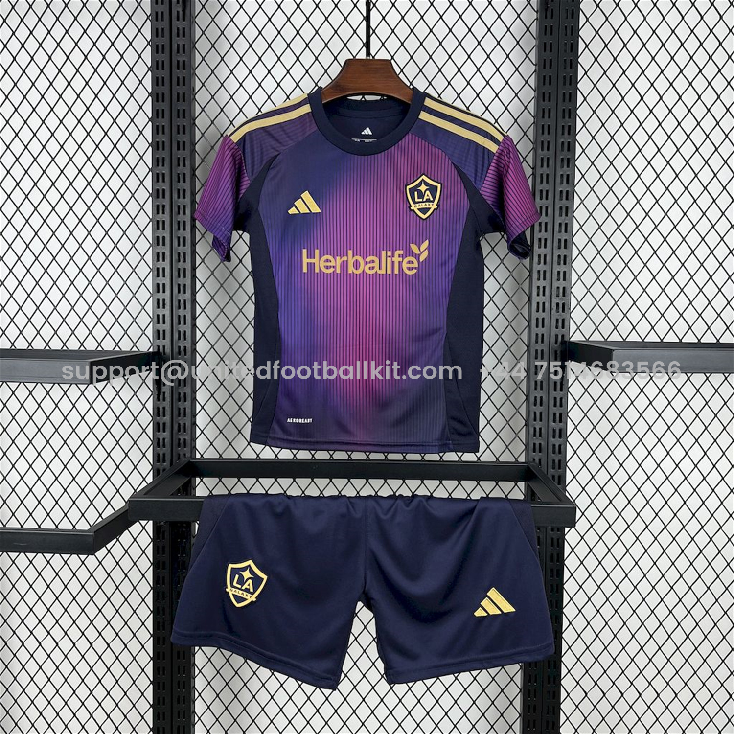 Unitedfootballkit.com | LA Galaxy 2025 Away Kids Kit -Customize Name, Number and Patch | Worldwide Shipping