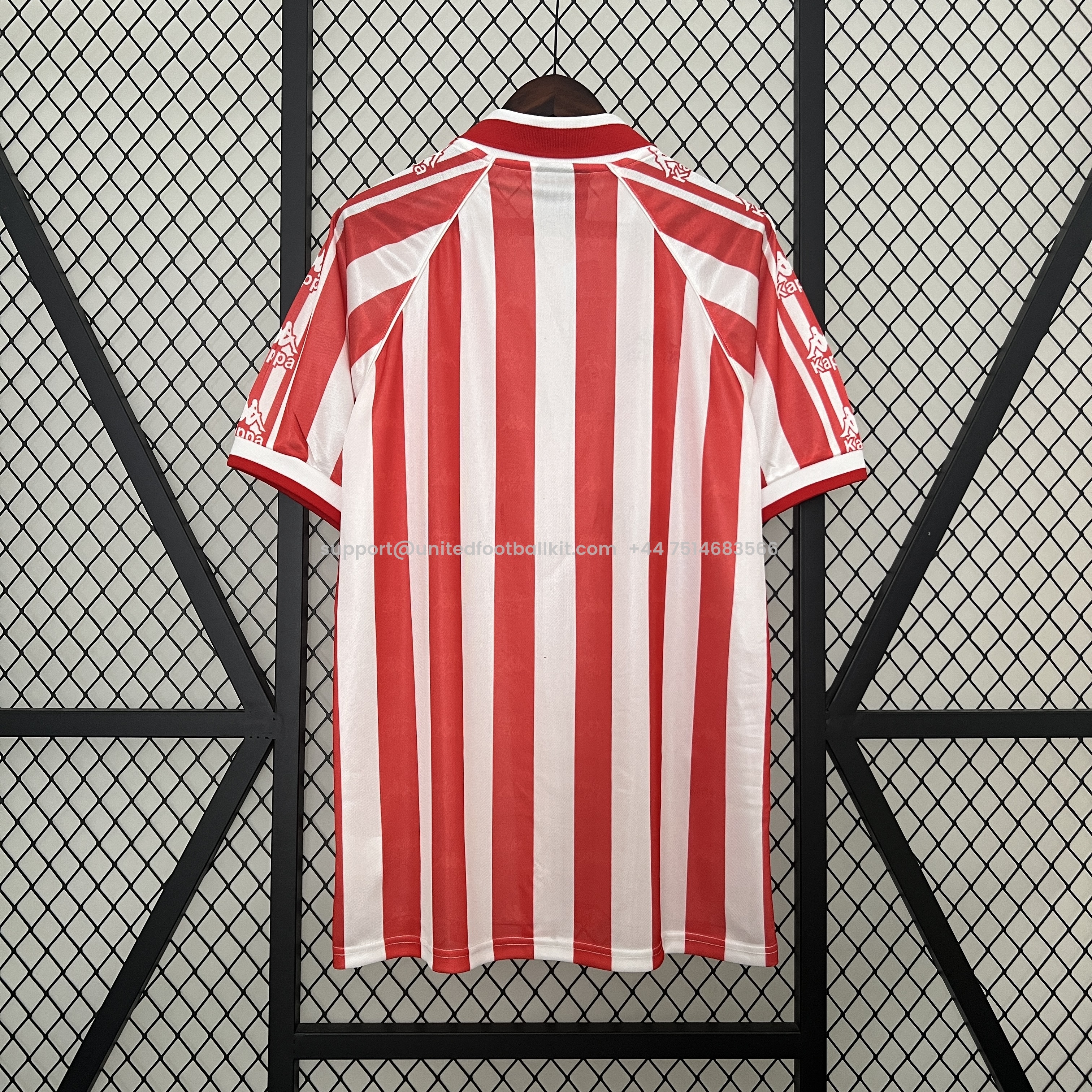 Unitedfootballkit.com | Retro Athletic Bilbao 1997-98 100th Anniversary Home Stadium Jersey -Customize Name, Number and Patch | Worldwide Shipping