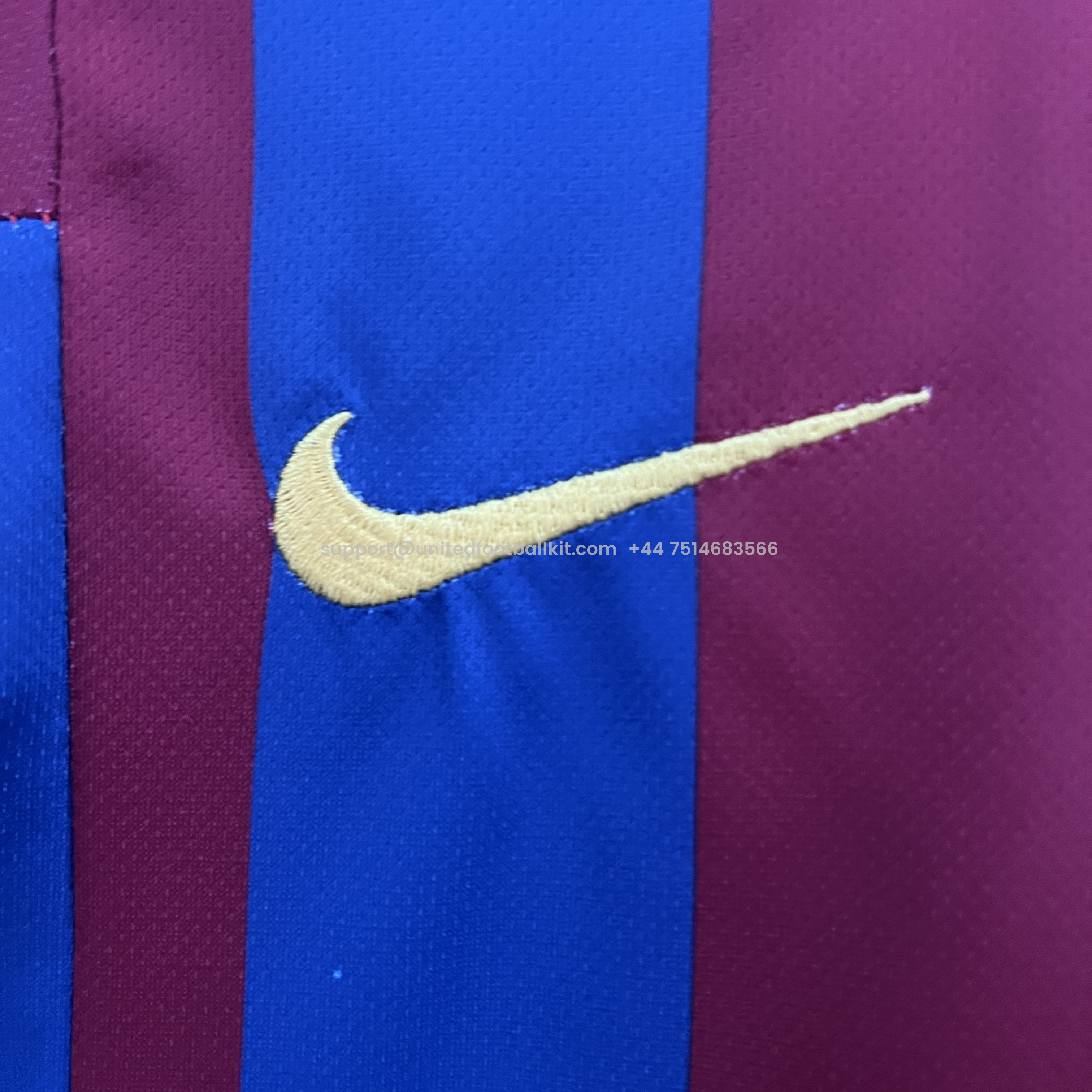 Unitedfootballkit.com | Retro Barcelona 2005-06 Home Stadium Kids Kit -Customize Name, Number and Patch | Worldwide Shipping