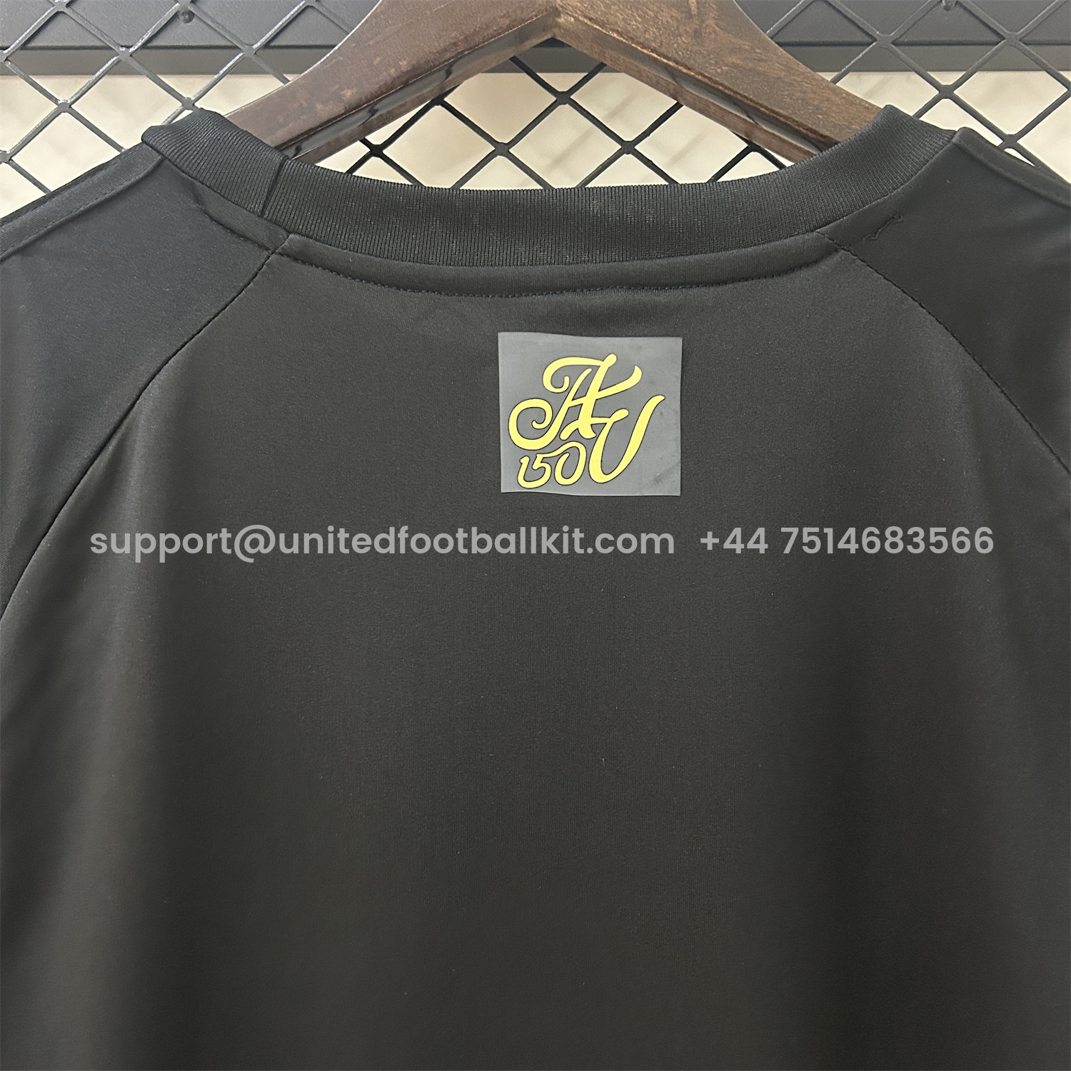 Unitedfootballkit.com | Aston Villa 24-25 Black 150th Anniversary Jersey - Fans Version -Customize Name, Number and Patch | Worldwide Shipping