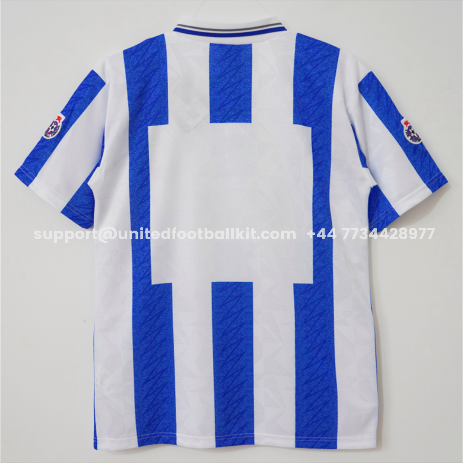 Unitedfootballkit.com | Retro Sheffield Wednesday 1989-93 Home Jersey -Customize Name, Number and Patch | Worldwide Shipping