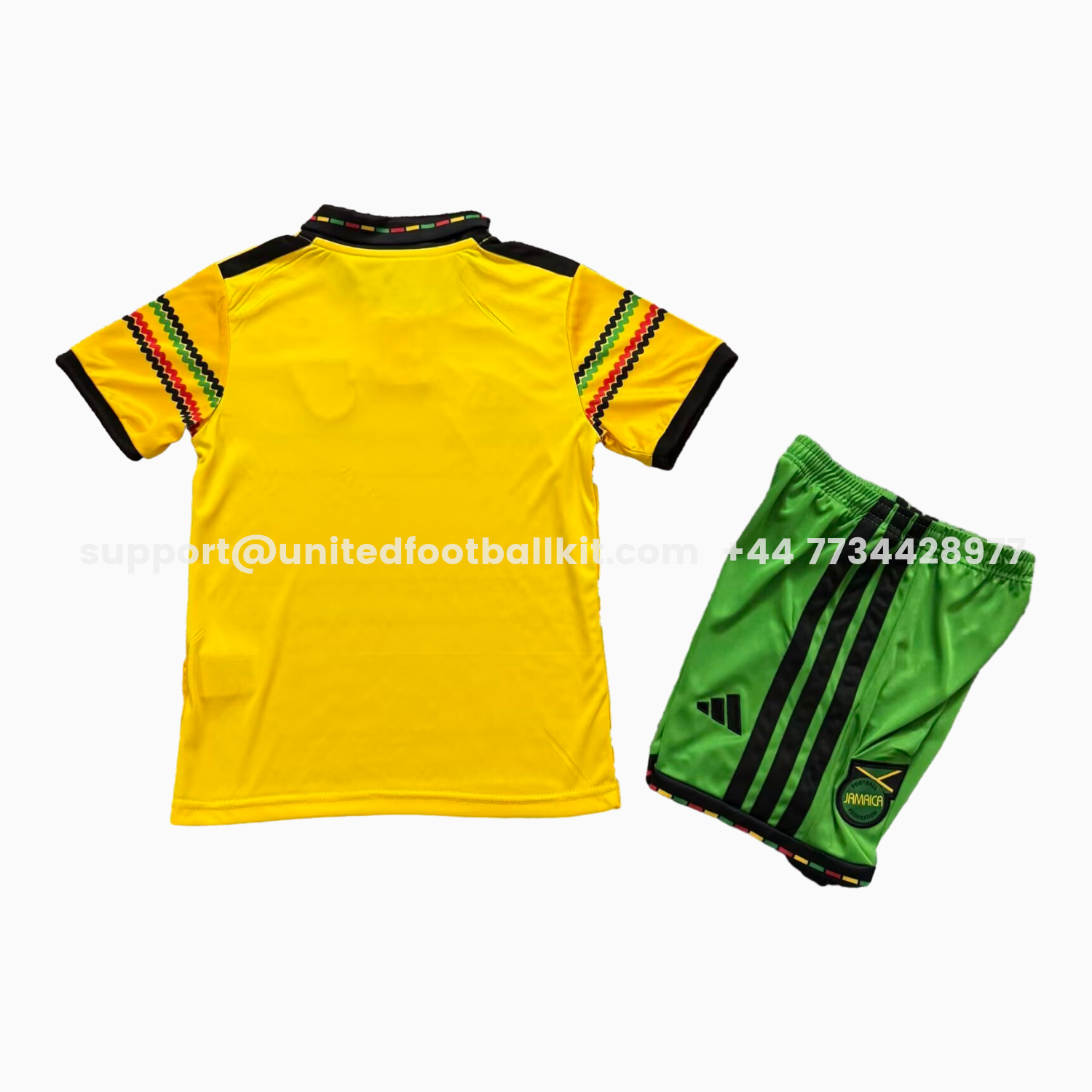 Unitedfootballkit.com | Jamaica 2026 Home Kids Kit -Customize Name, Number and Patch | Worldwide Shipping