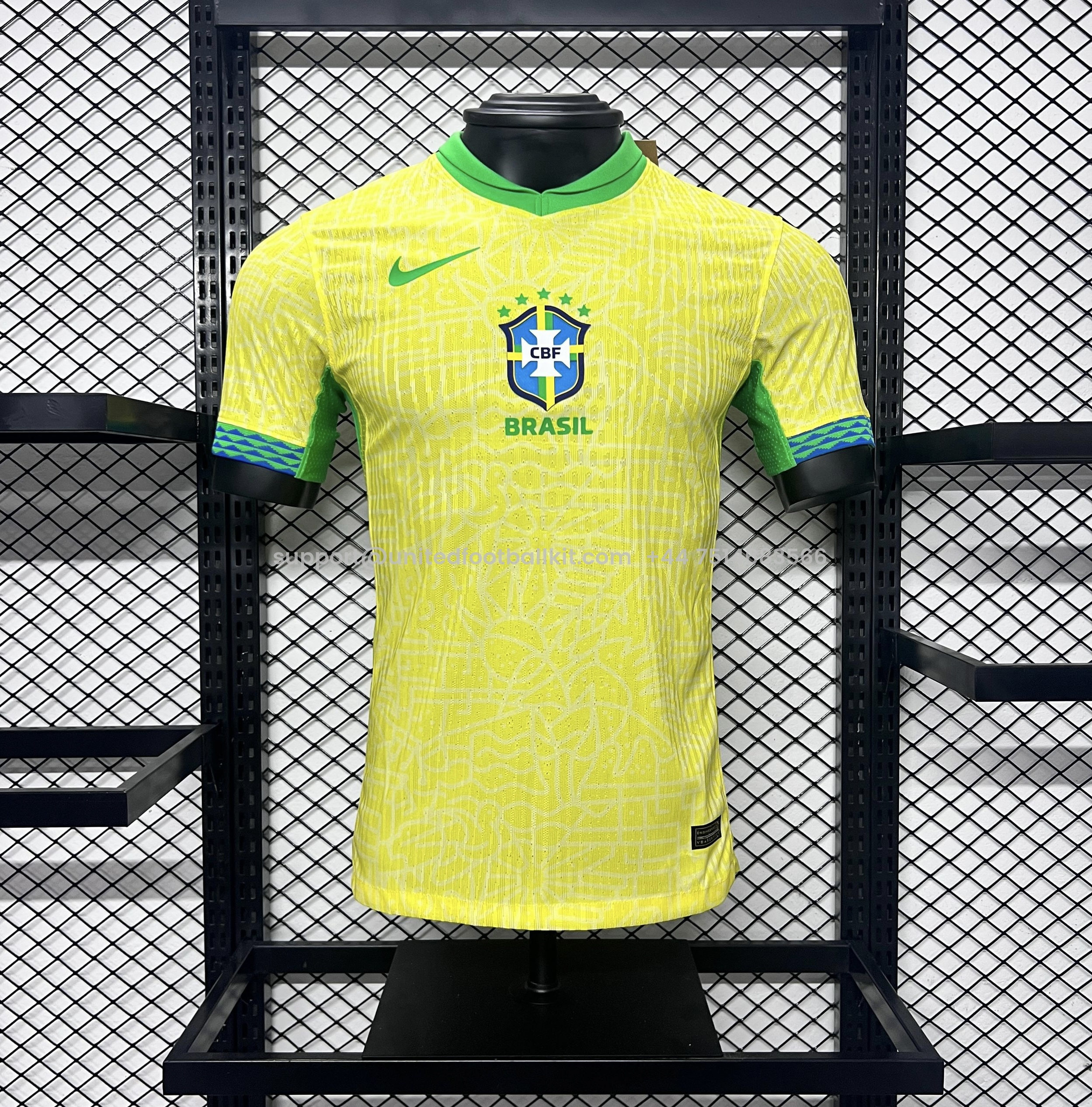 Unitedfootballkit.com | Brazil 2024 Home Stadium Jersey - Player Version -Customize Name, Number and Patch | Worldwide Shipping