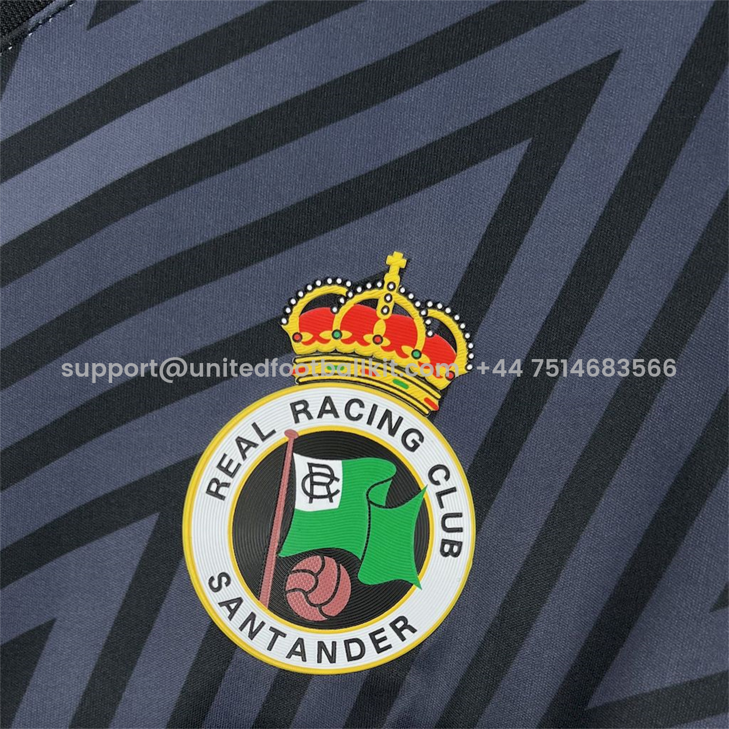 Unitedfootballkit.com | Racing de Santander 24-25 Black Goalkeeper Jersey - Fans Version -Customize Name, Number and Patch | Worldwide Shipping