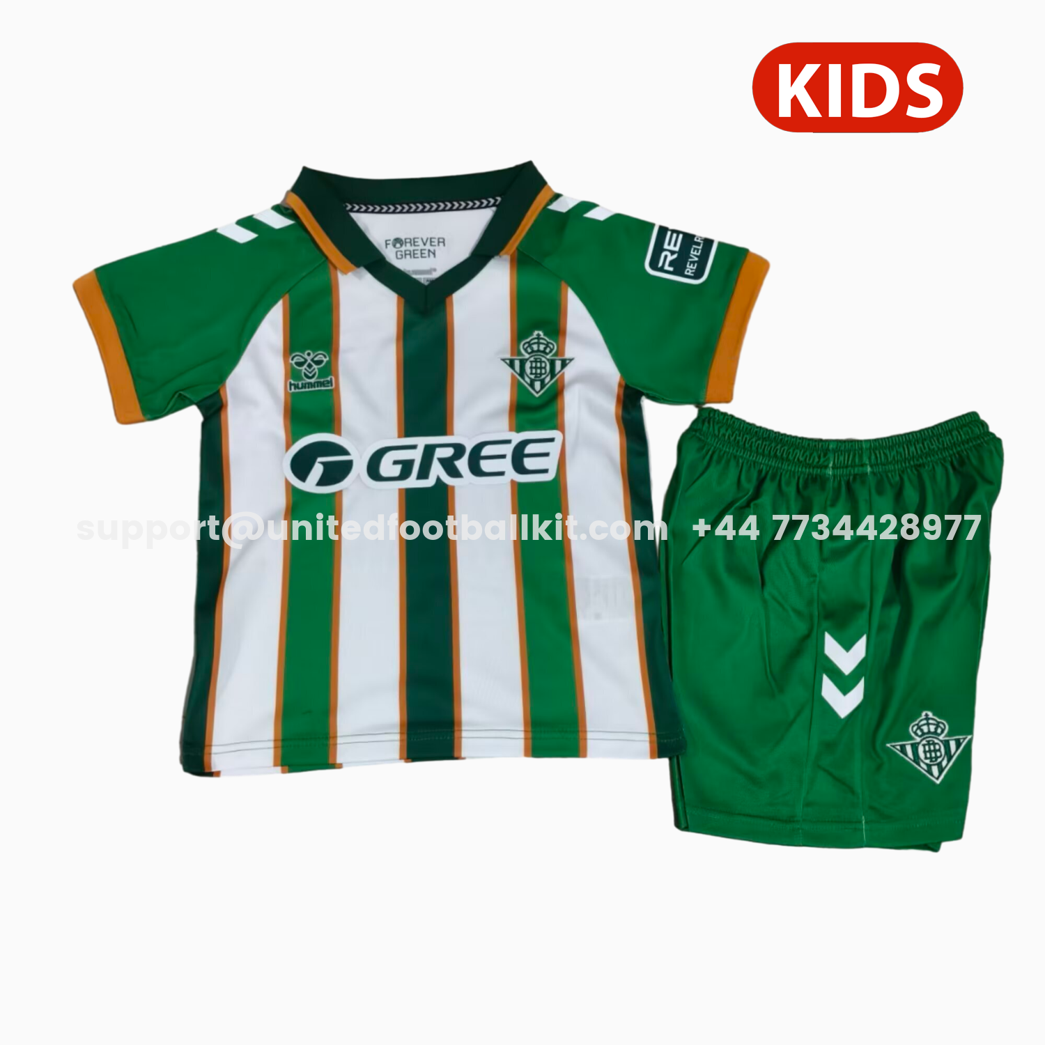 Unitedfootballkit.com | Real Betis 25-26 Special Kids Kit -Customize Name, Number and Patch | Worldwide Shipping