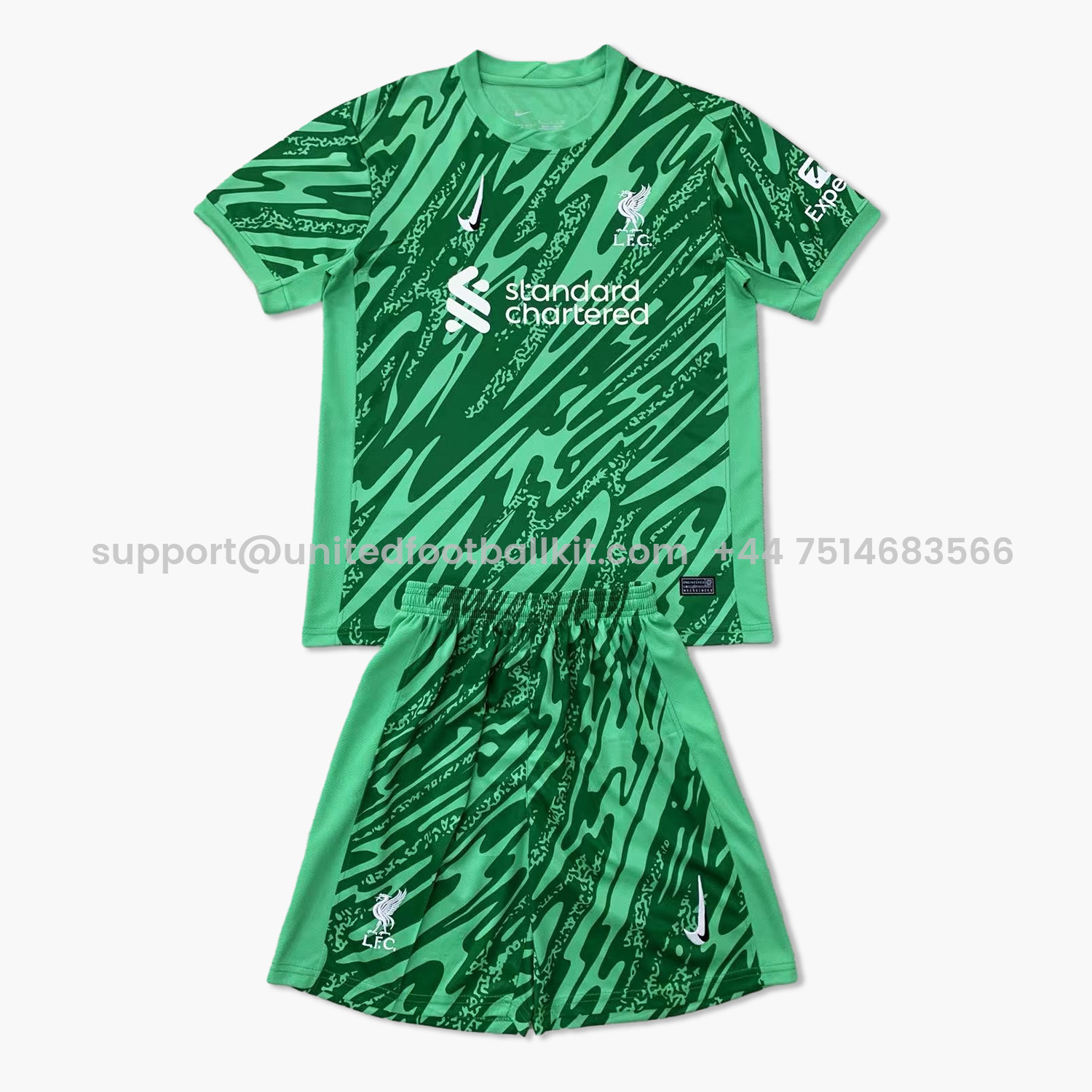 Unitedfootballkit.com | Liver.pool 24-25 Fruit Green Goalkeeper Men's Adult Jersey Set - Fans Version -Customize Name, Number and Patch | Worldwide Shipping