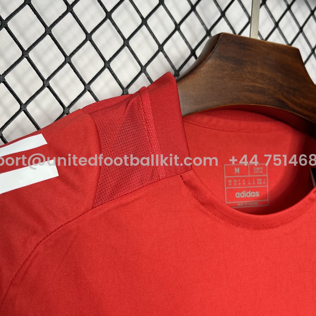 Unitedfootballkit.com | Manchester United 24-25 Red Pre-match Training Jersey - Fans Version -Customize Name, Number and Patch | Worldwide Shipping