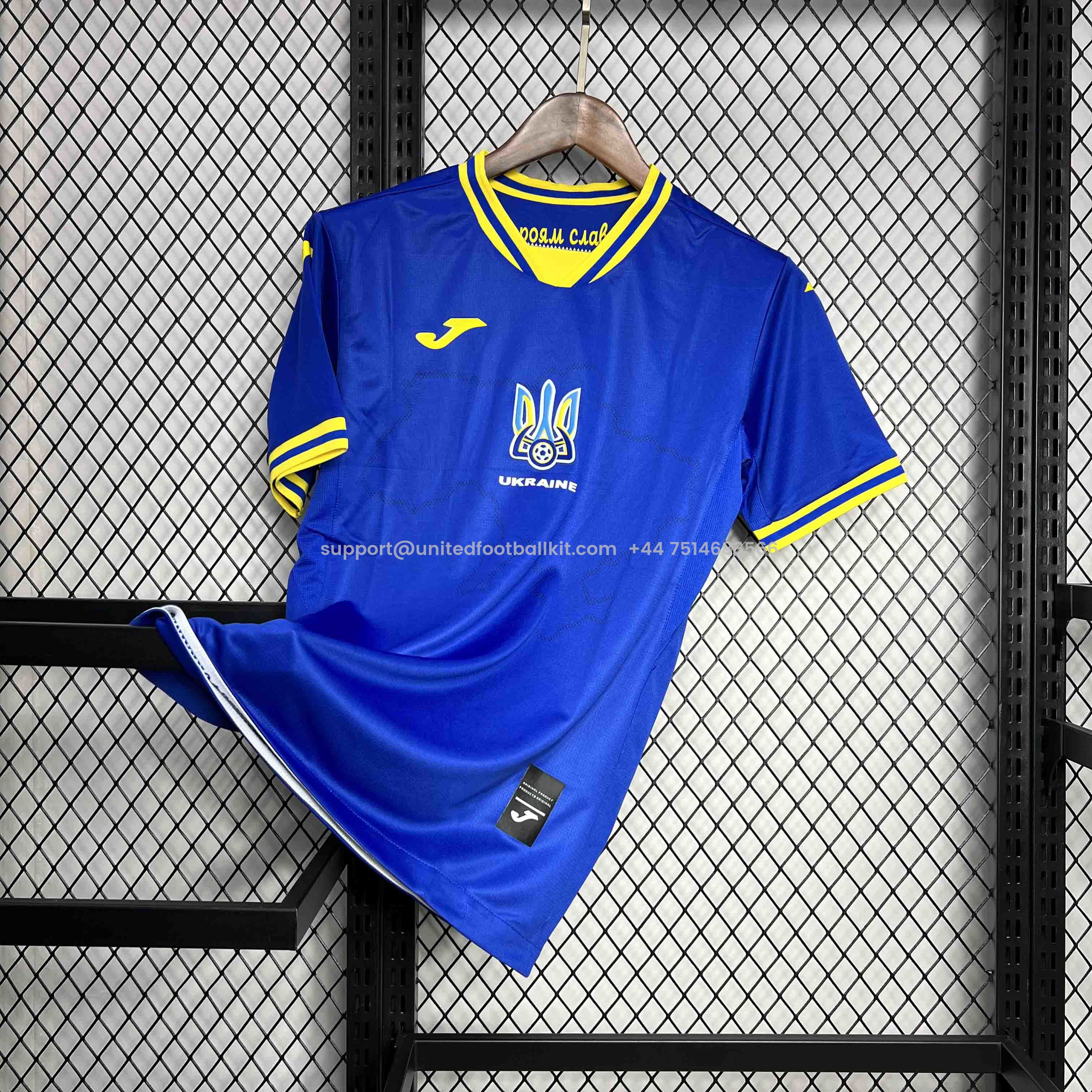 Unitedfootballkit.com | Ukraine 2024 Away Jersey - Fans Version -Customize Name, Number and Patch | Worldwide Shipping