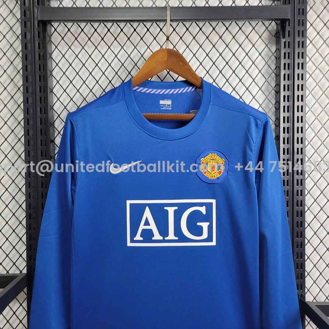 Unitedfootballkit.com | Retro Manchester United 08-09 Third Long Sleeve Jersey -Customize Name, Number and Patch | Worldwide Shipping