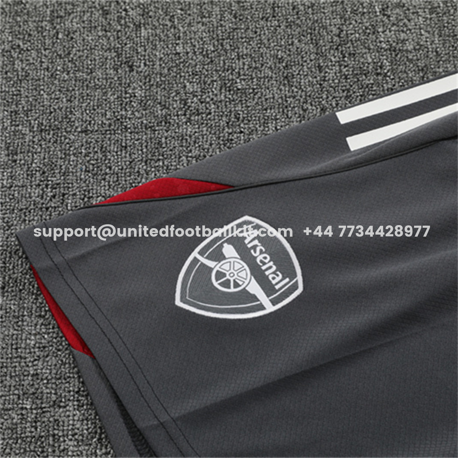 Unitedfootballkit.com | Arsenal 25-26 Kids Short-Sleeve Training Set - Red Top & Green Shorts -Customize Name, Number and Patch | Worldwide Shipping