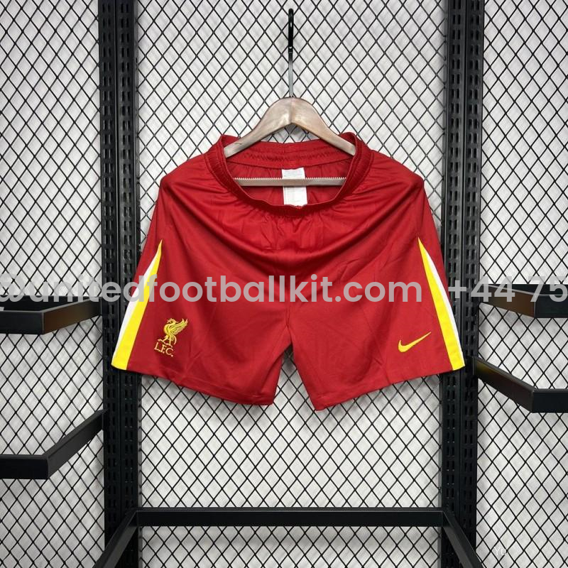 Unitedfootballkit.com | Liver.pool 24-25 Home Stadium Shorts - Fans Version -Customize Name, Number and Patch | Worldwide Shipping