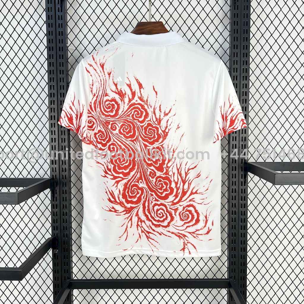 Unitedfootballkit.com | Japan 25-26 Y-3 Red Auspicious Cloud Pattern White Special Jersey - Fans Version -Customize Name, Number and Patch | Worldwide Shipping