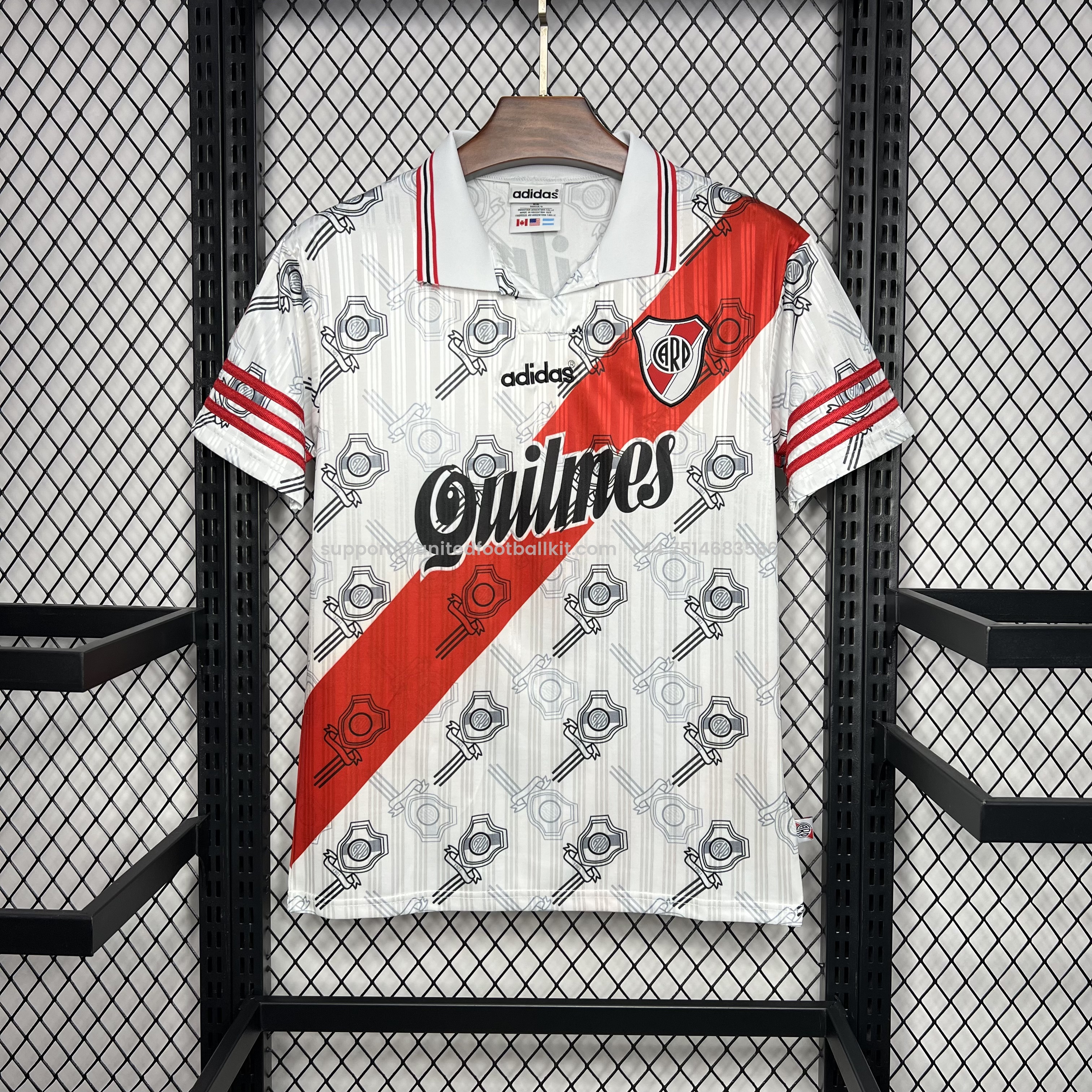 Unitedfootballkit.com | Retro River Plate 1996-97 Home Stadium Jersey -Customize Name, Number and Patch | Worldwide Shipping