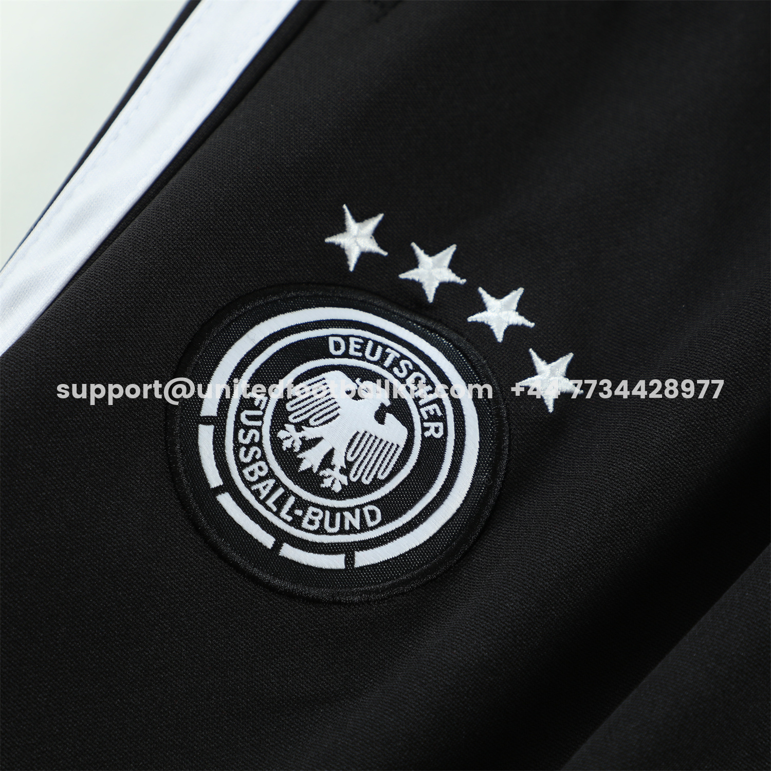 Unitedfootballkit.com | Germany 2026 Long Sleeve Training Set - Black Top & Pants -Customize Name, Number and Patch | Worldwide Shipping