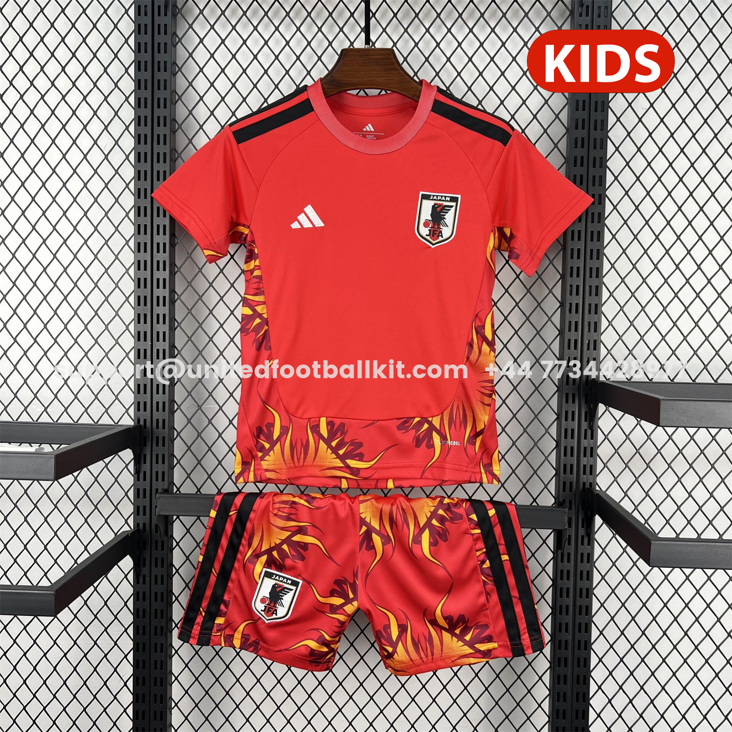 Unitedfootballkit.com | Japan 2026 Red Goalkeeper Kids Kit -Customize Name, Number and Patch | Worldwide Shipping