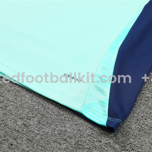 Unitedfootballkit.com | Arsenal 24-25 Long Sleeve Training Set - Lake Blue -Customize Name, Number and Patch | Worldwide Shipping