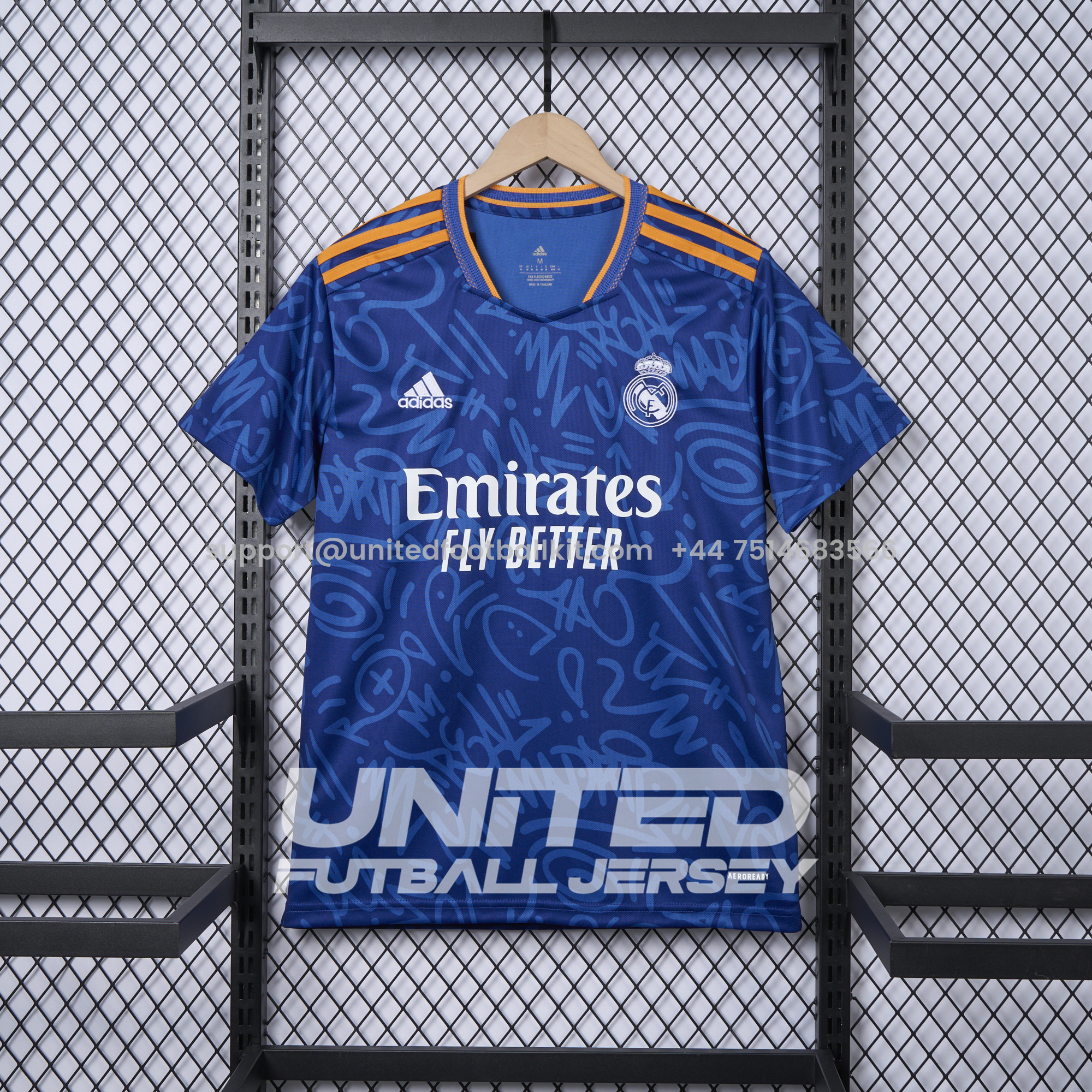 Unitedfootballkit.com | Retro Real Madrid 2021-22 Away Jersey -Customize Name, Number and Patch | Worldwide Shipping