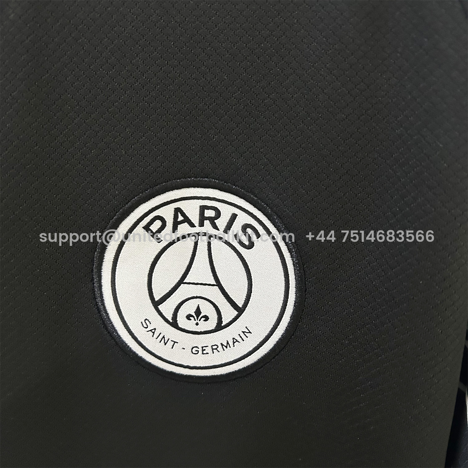 Unitedfootballkit.com | Paris Saint-Germain PSG 24-25 Fourth Black Jersey - Fans Version -Customize Name, Number and Patch | Worldwide Shipping