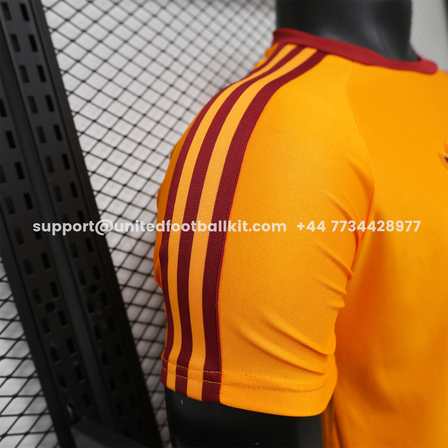 Unitedfootballkit.com | AS Roma 25-26 Retro Casual Style Orange Special Jersey - Player Version -Customize Name, Number and Patch | Worldwide Shipping