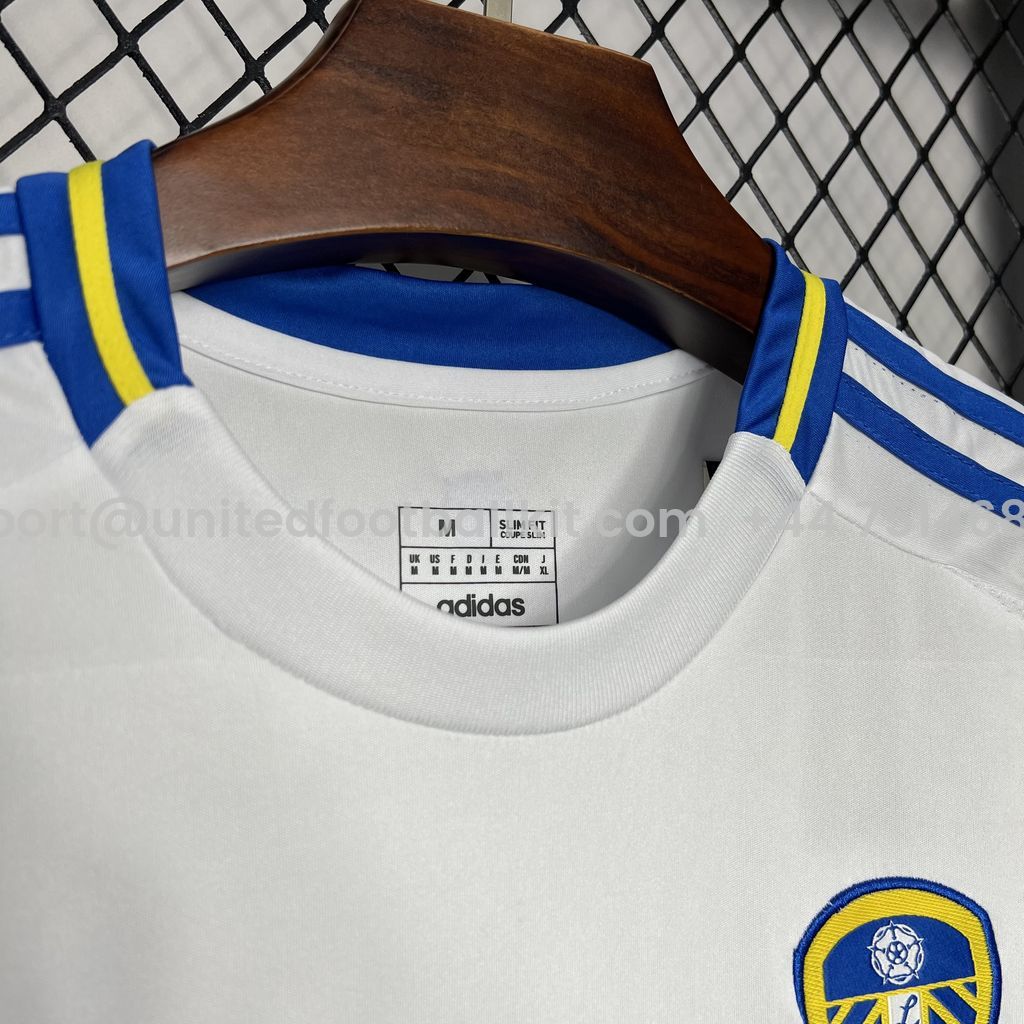 Unitedfootballkit.com | Leeds United 24-25 Home Stadium Jersey - Fans Version -Customize Name, Number and Patch | Worldwide Shipping