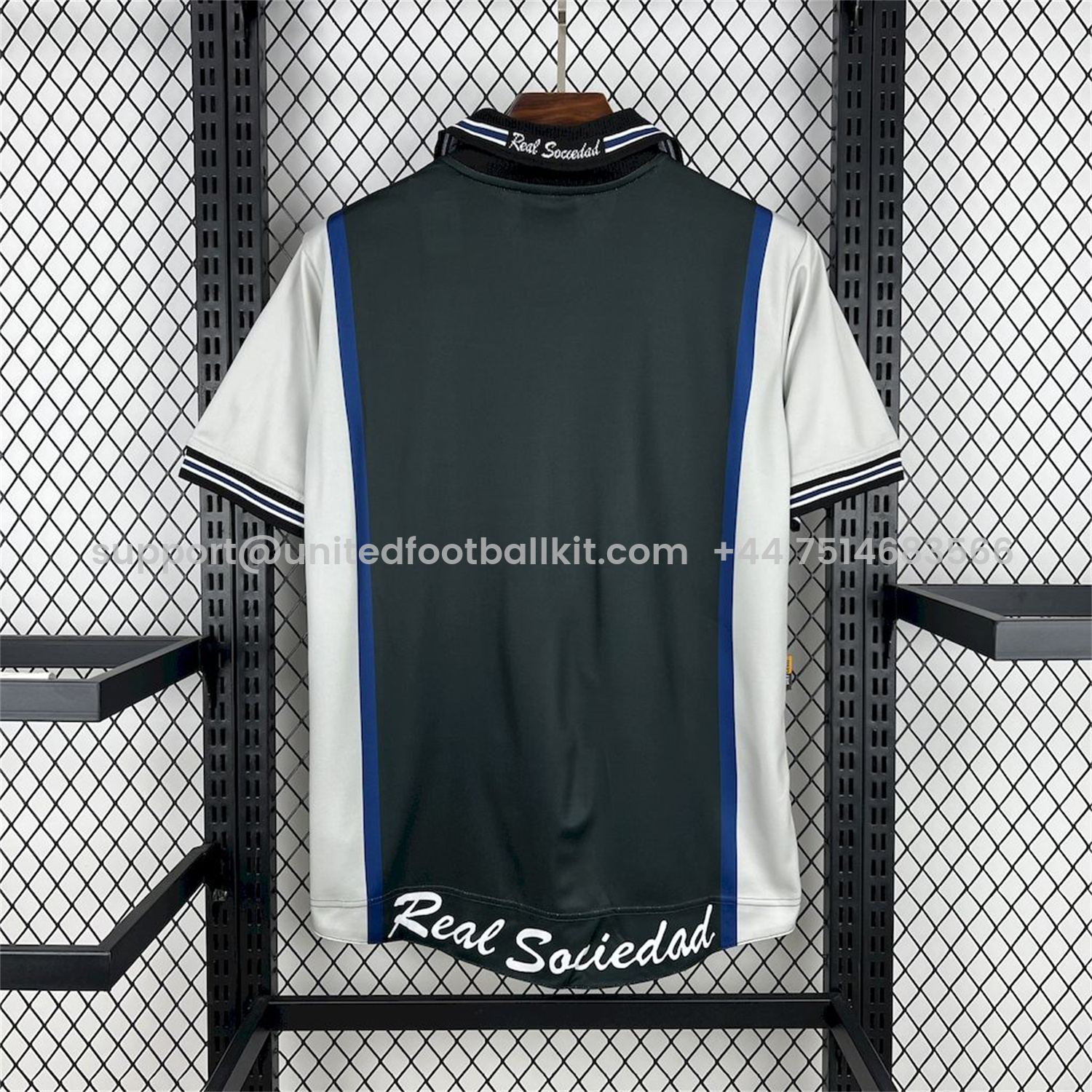 Unitedfootballkit.com | Retro Real Sociedad 2000-02 Away Jersey -Customize Name, Number and Patch | Worldwide Shipping