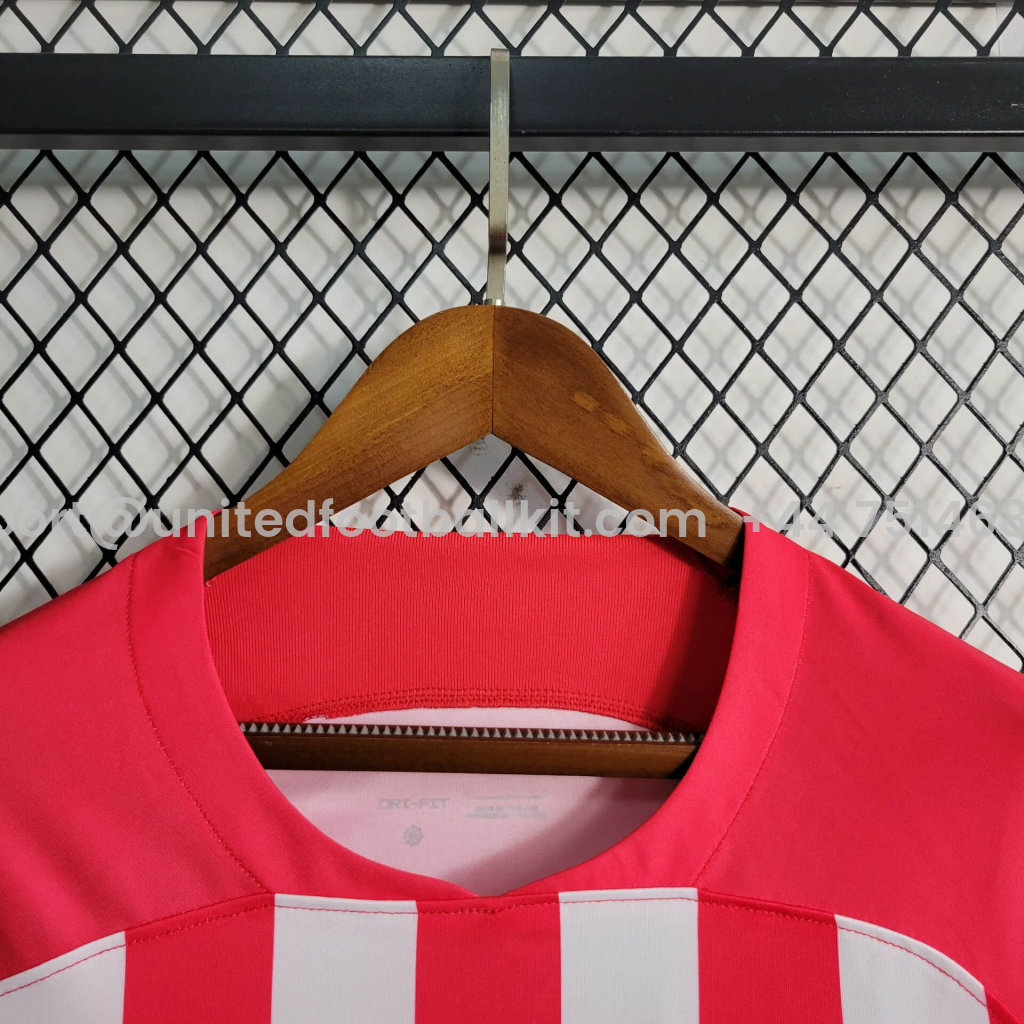 Unitedfootballkit.com | Atletico Madrid 23-24 Home Stadium Jersey - Fans Version -Customize Name, Number and Patch | Worldwide Shipping