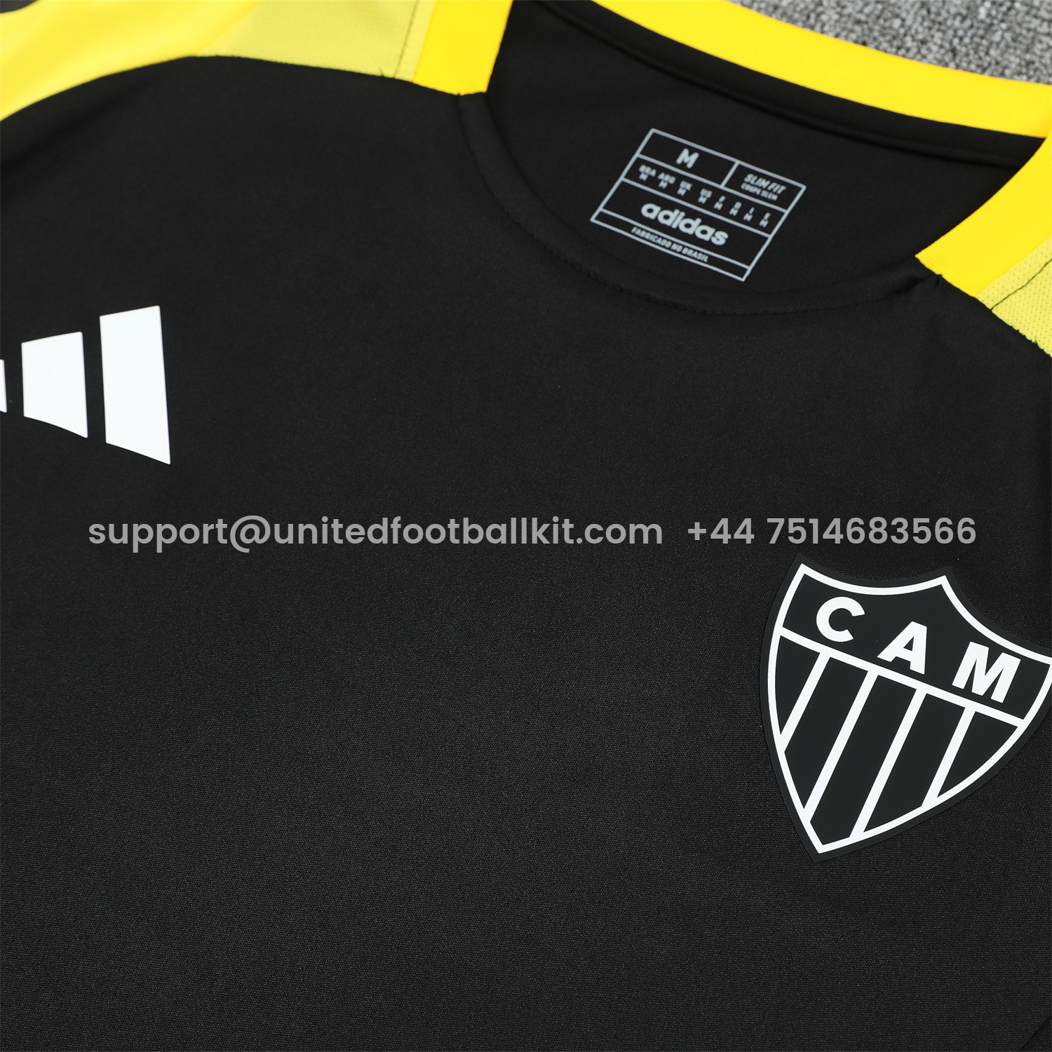 Unitedfootballkit.com | Atletico Mineiro 25-26 Short-Sleeve Kids Training Set - Black Top With Black Shorts -Customize Name, Number and Patch | Worldwide Shipping